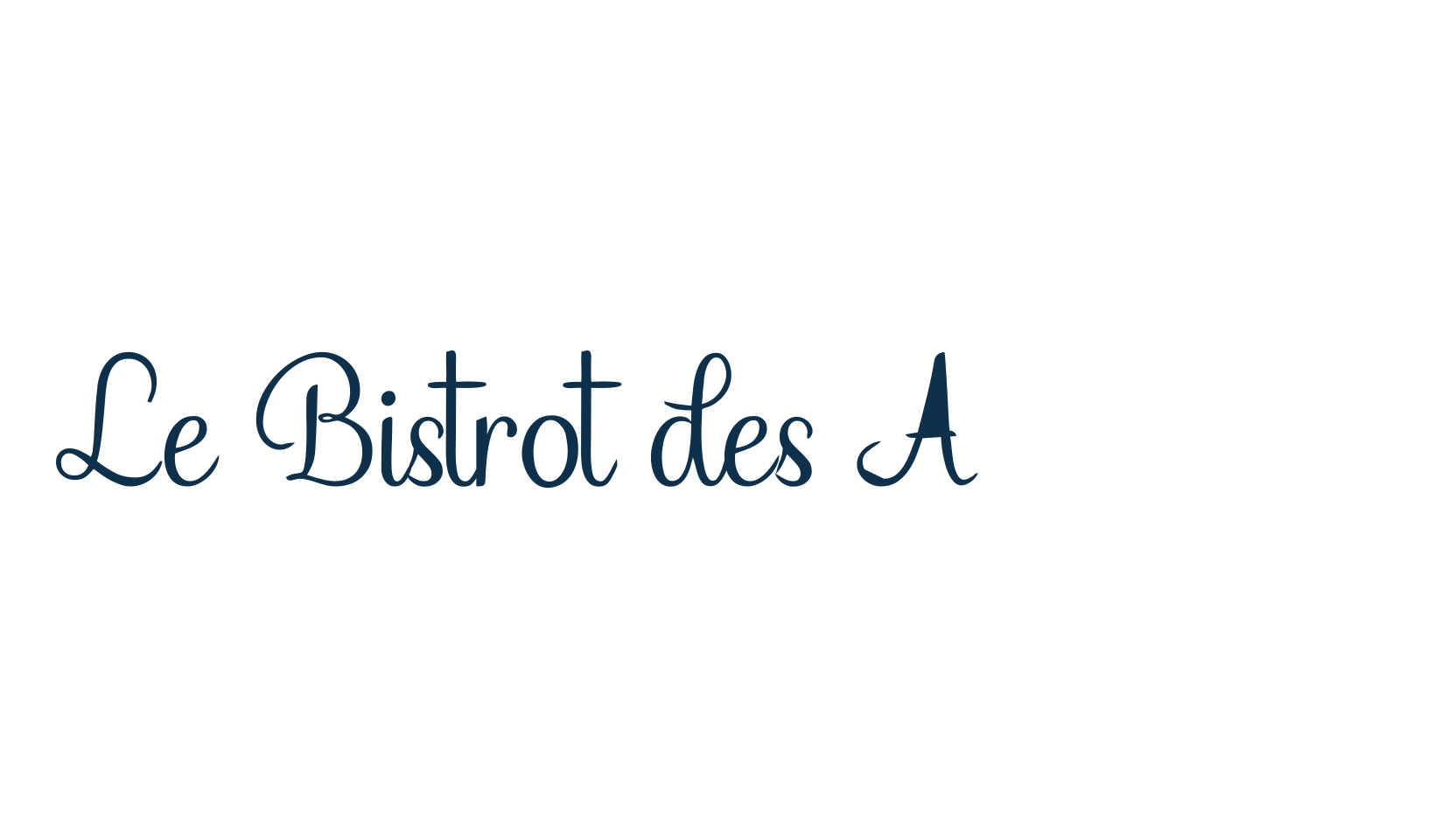 Le Bistrot des Amoureux, various font preview
