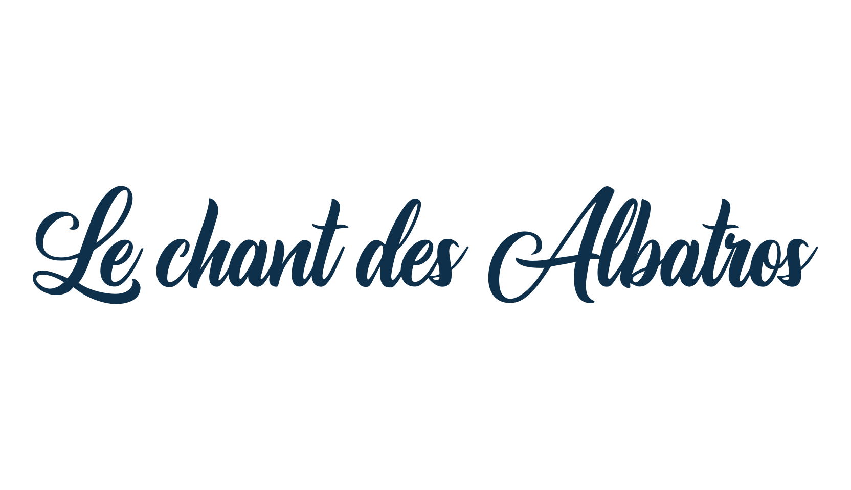 Le chant des Albatros, script calligraphy fancy decorative font preview