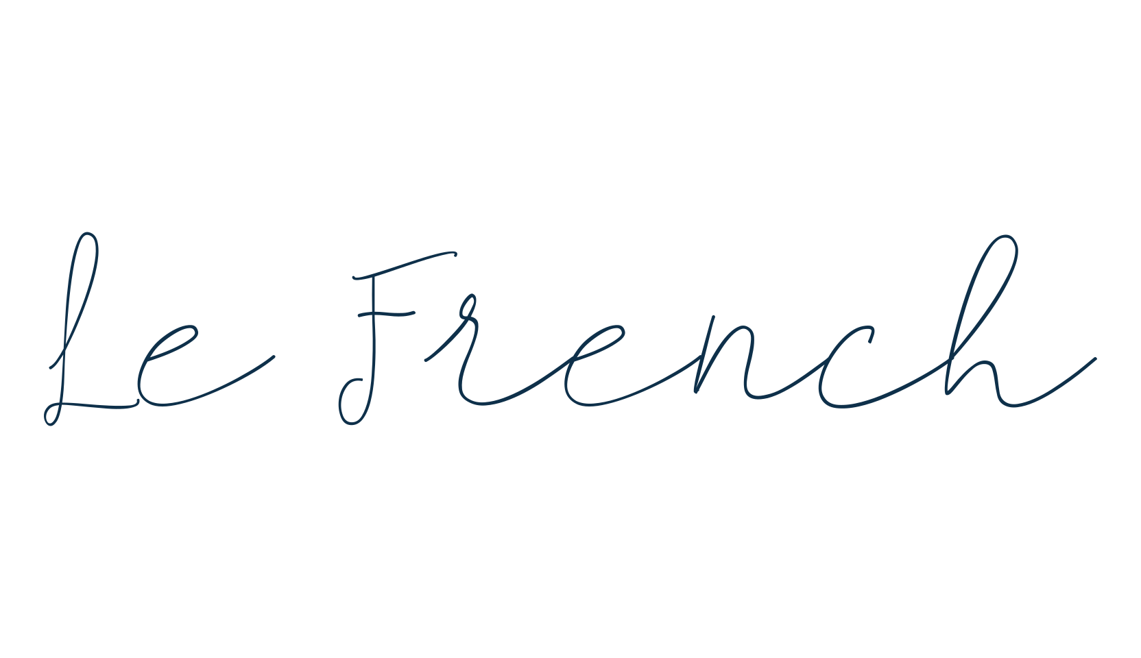 Le French, script handwritten fancy decorative calligraphy font preview