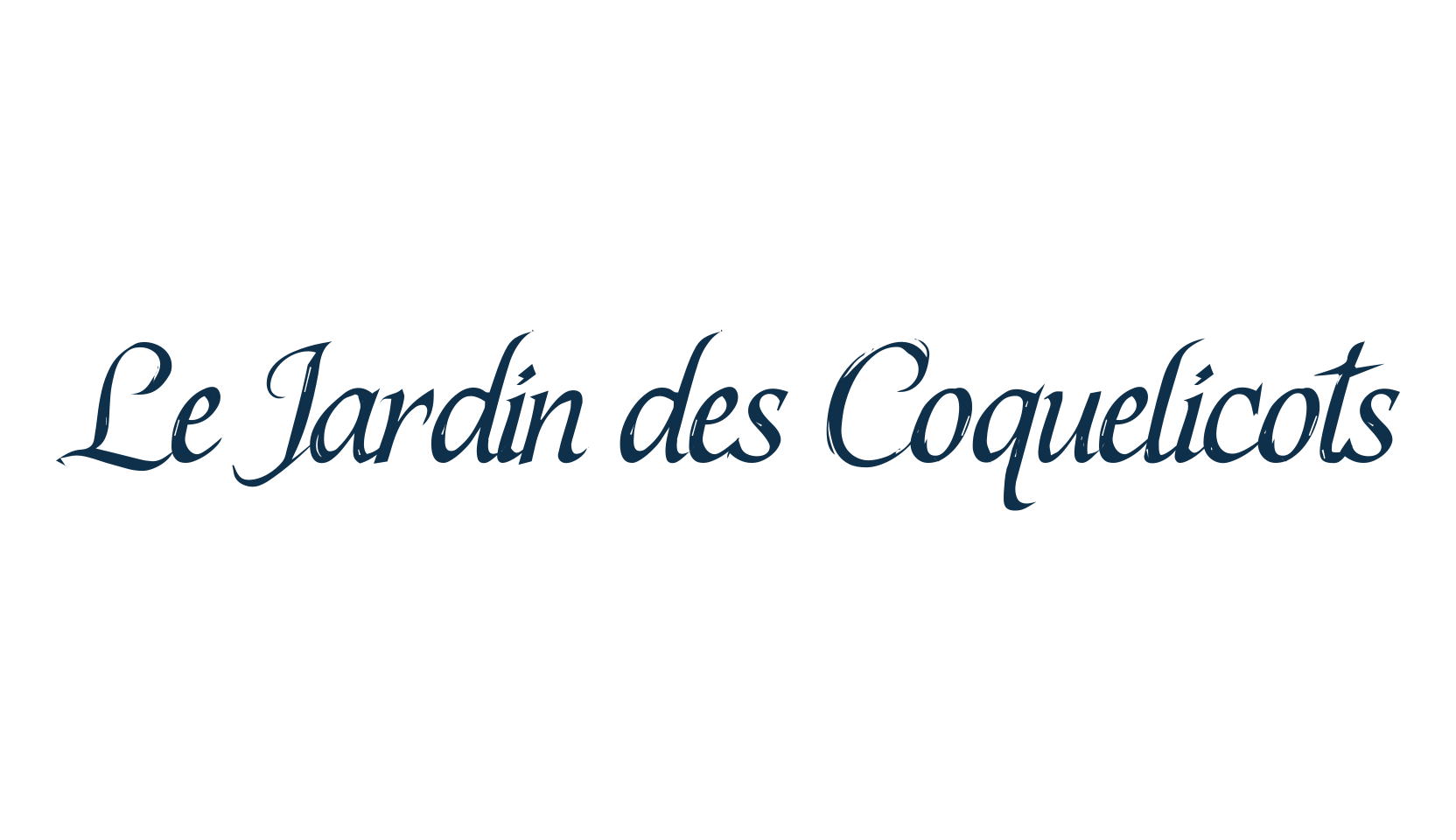 Le Jardin des Coquelicots, script brush fancy decorative calligraphy font preview