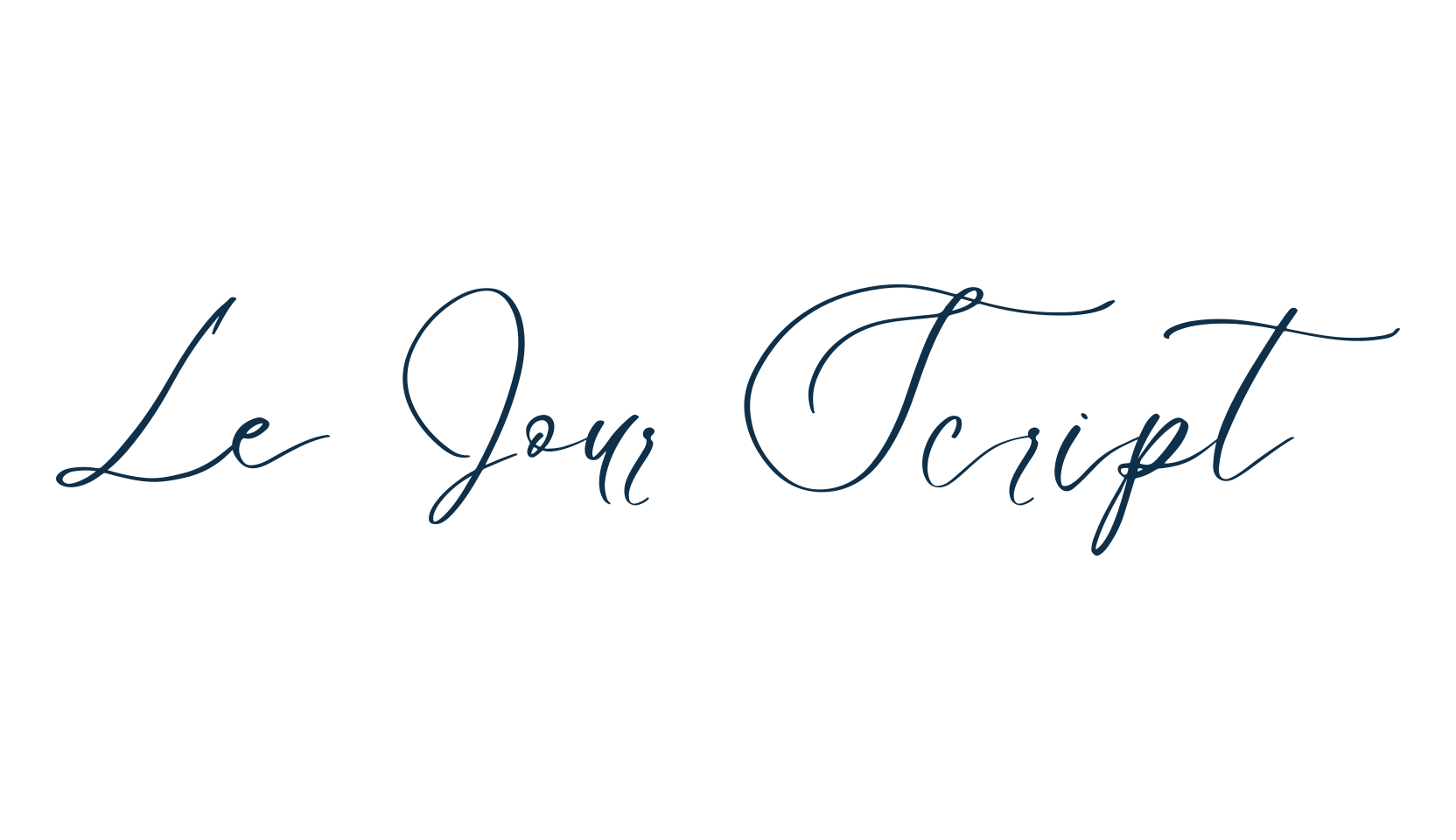 Le Jour Script, calligraphy font preview