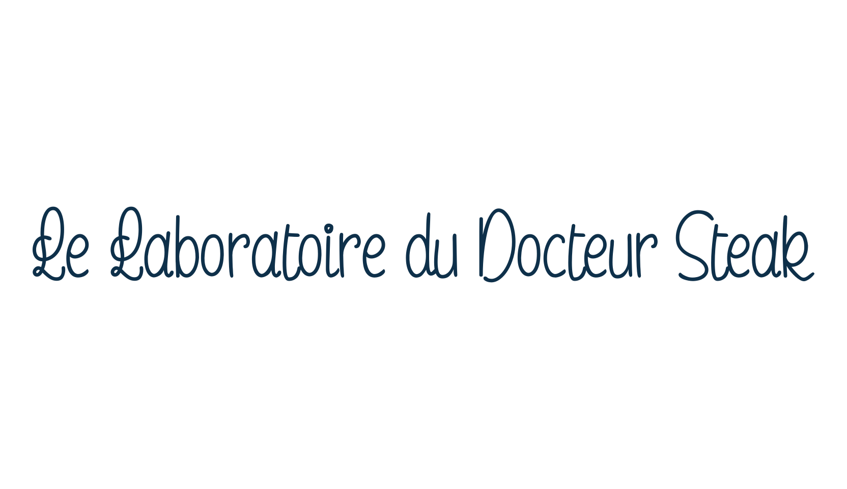 Le Laboratoire du Docteur Steak, script handwritten fancy decorative calligraphy font preview