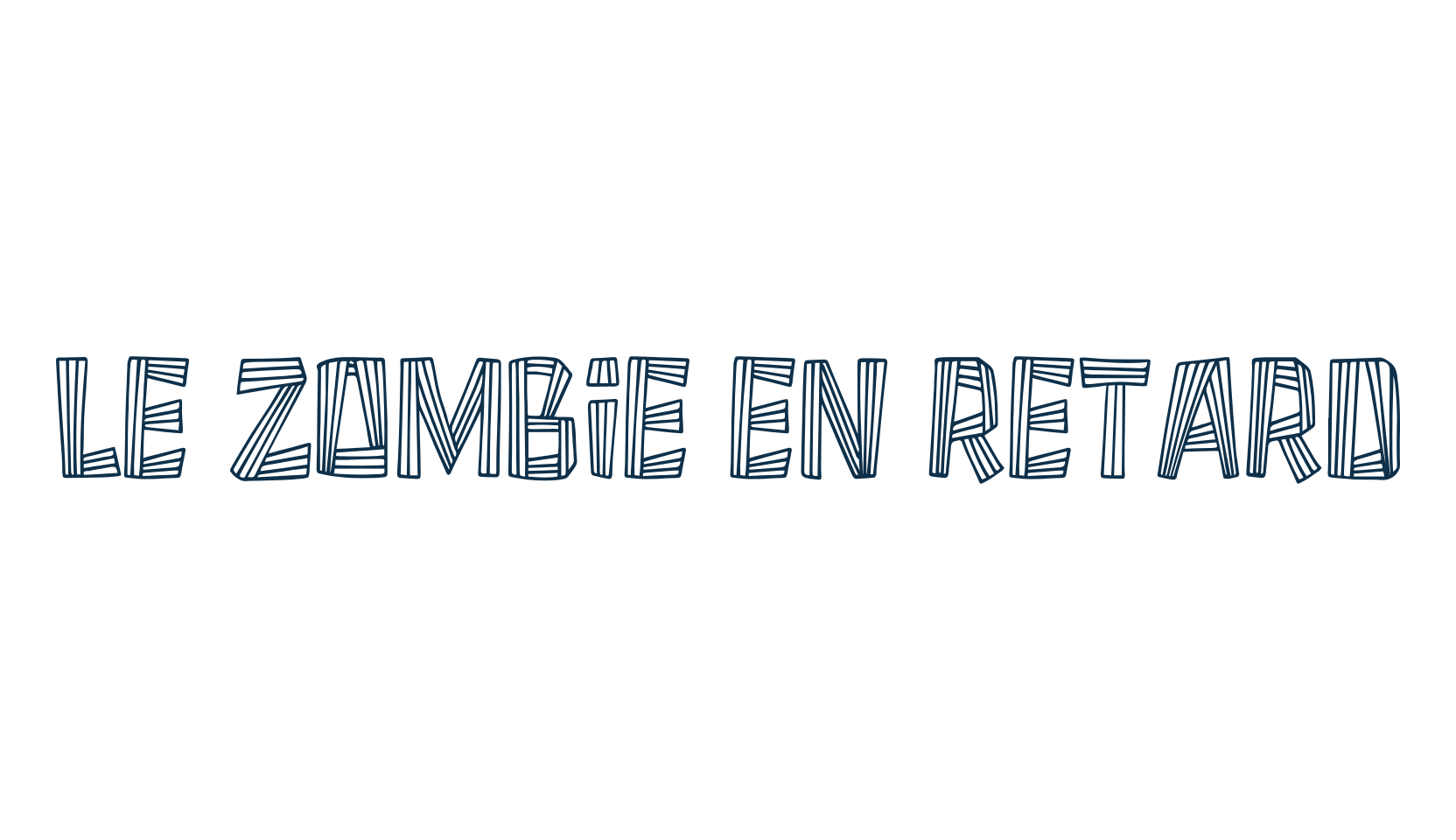 Le Zombie en Retard, fancy decorative font preview