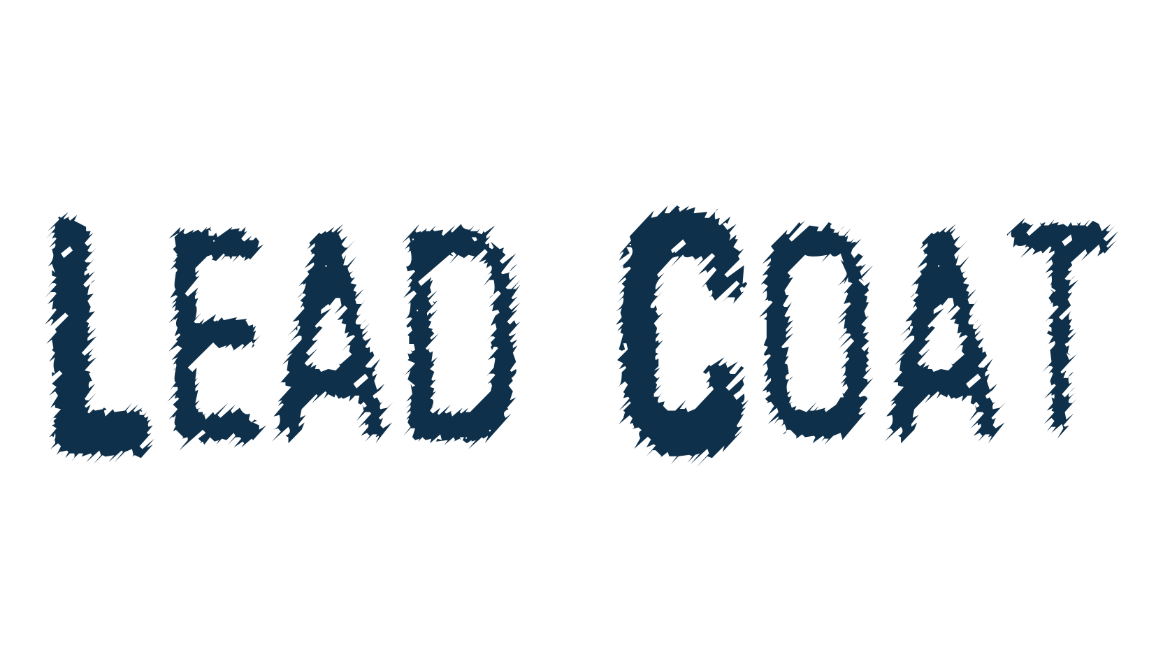Lead Coat, eroded font preview