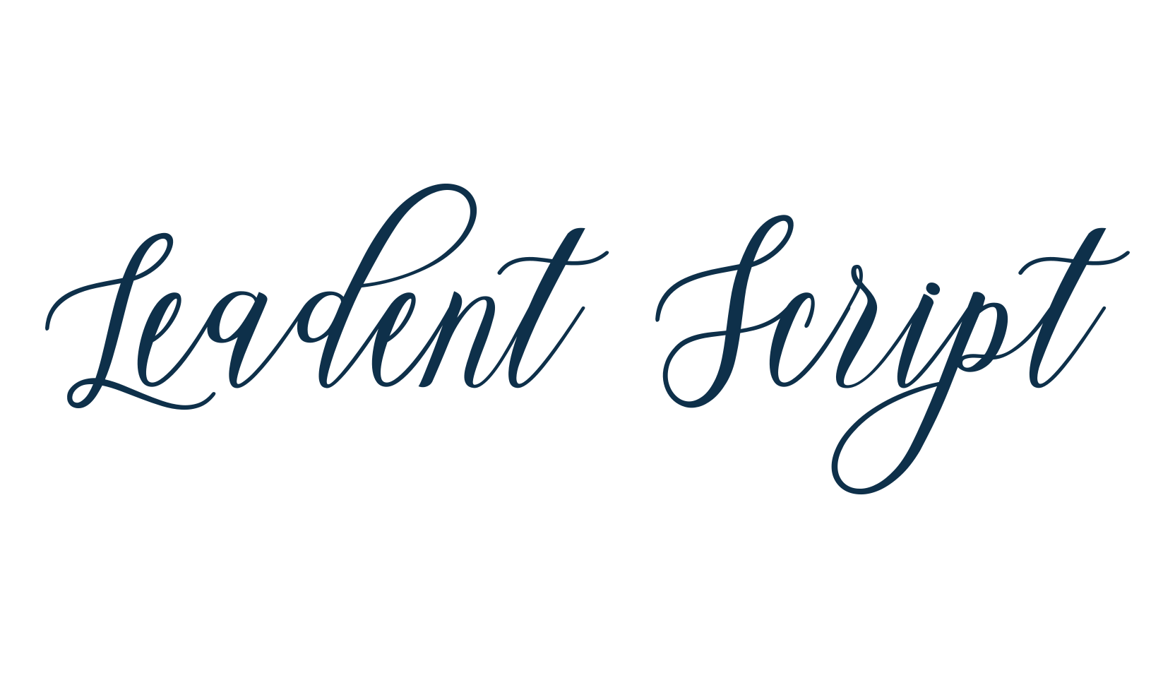 Leadent Script, calligraphy font preview