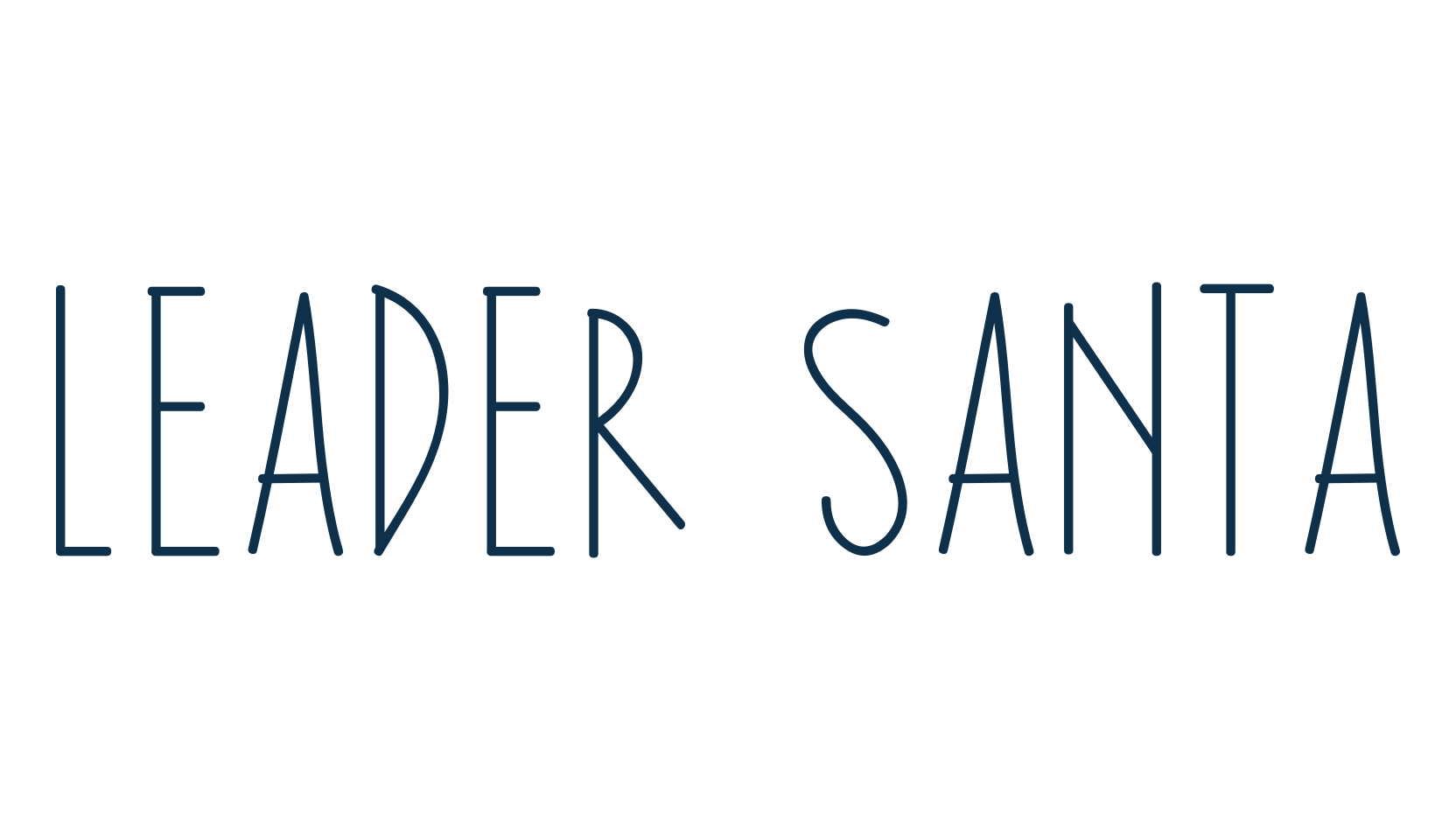 Leader Santa, script handwritten fancy decorative calligraphy font preview
