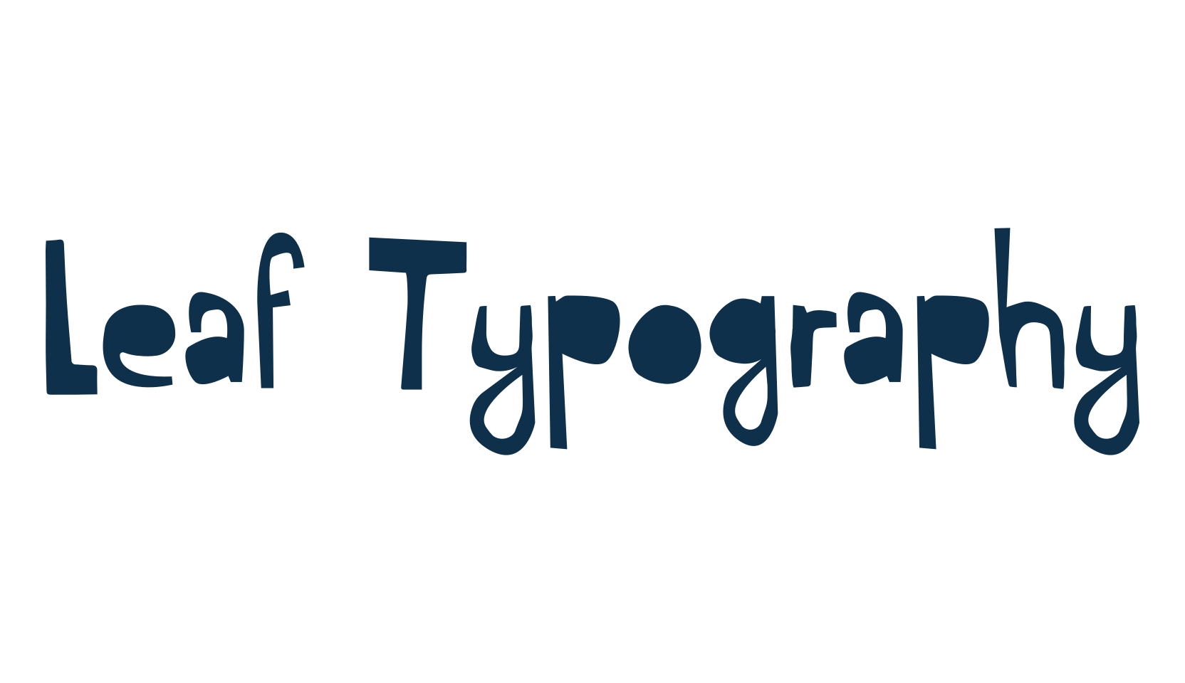 Leaf Typography, various font preview