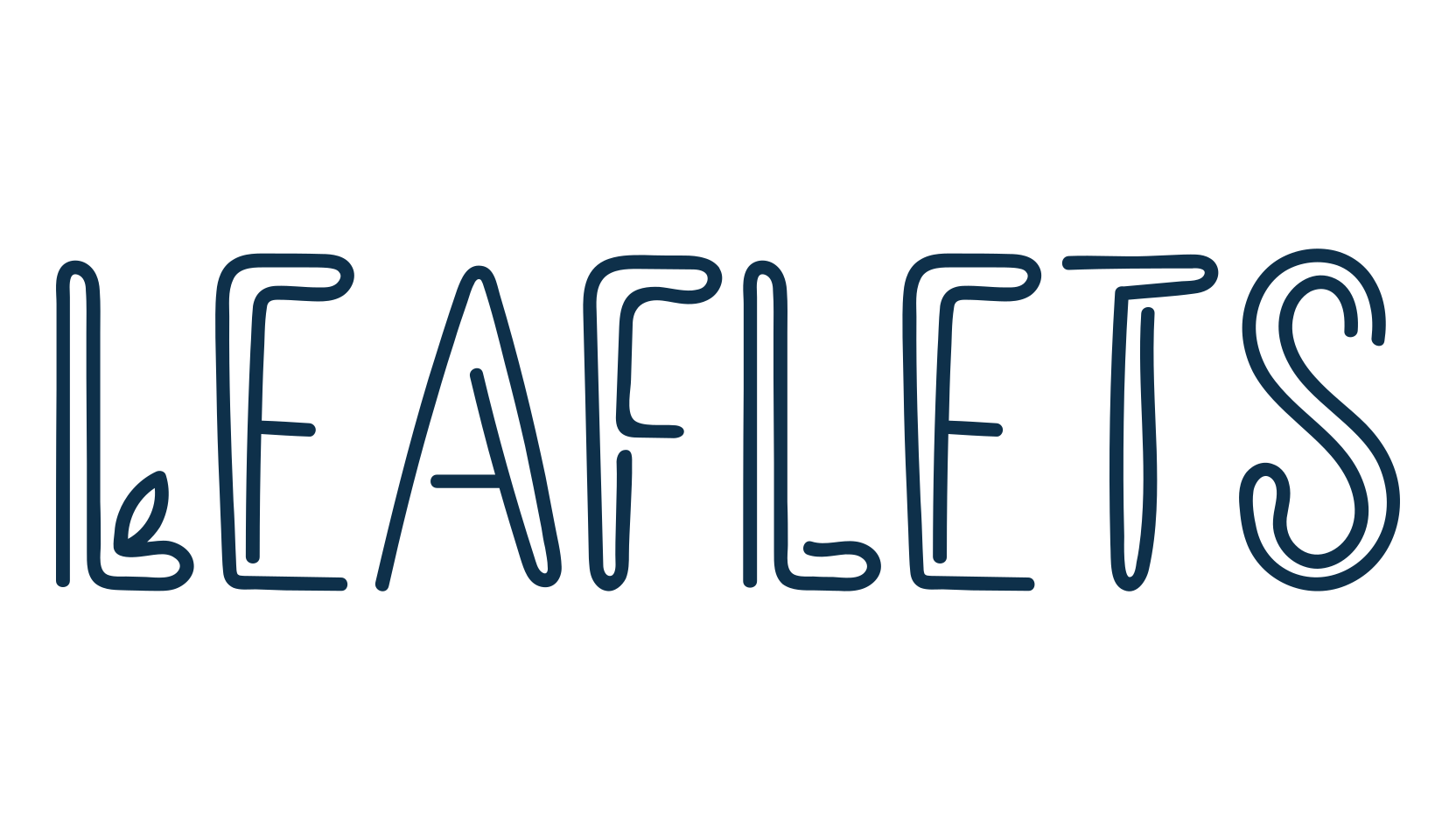 Leaflets, decorative font preview
