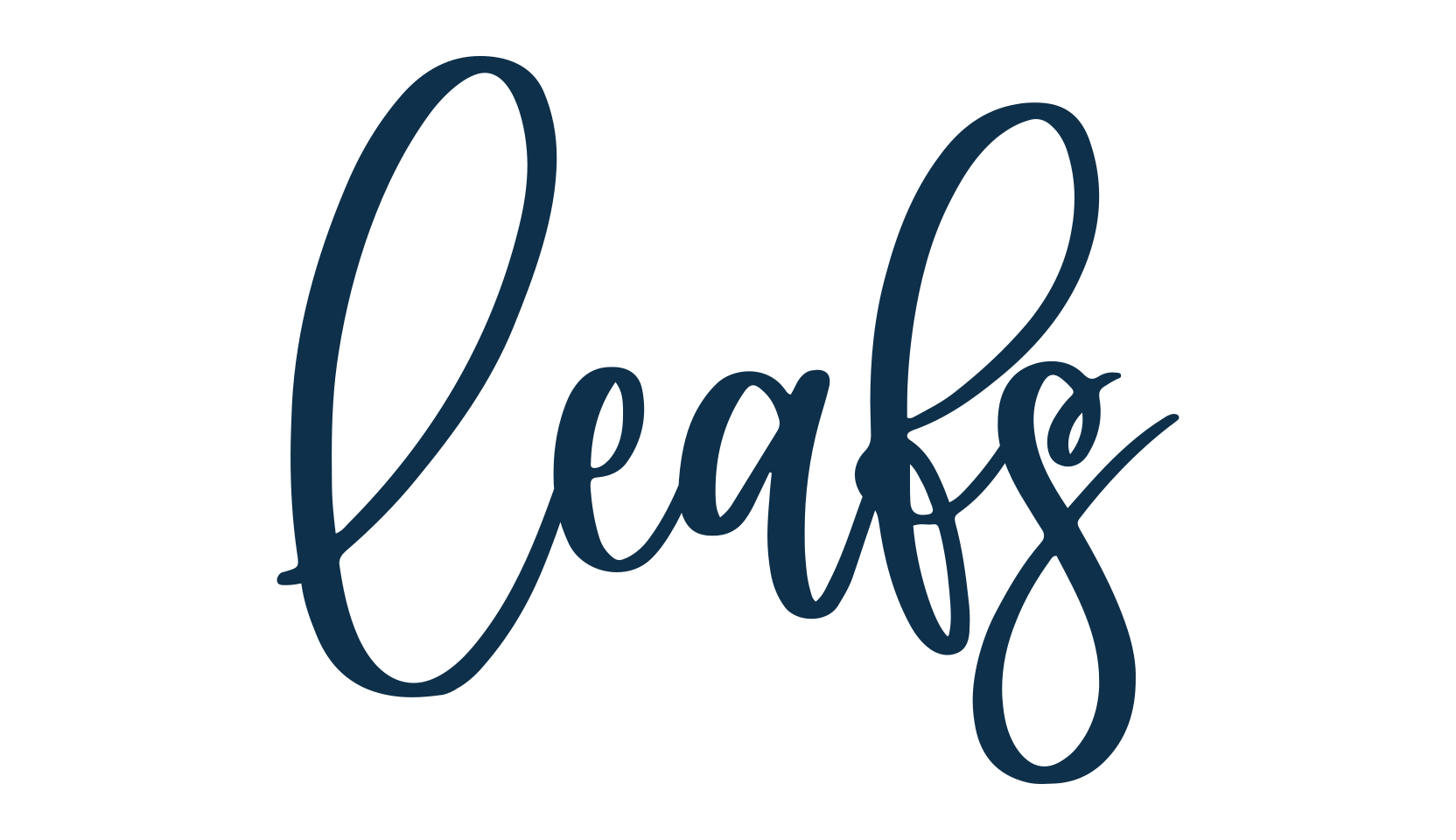 Leafs, calligraphy font preview
