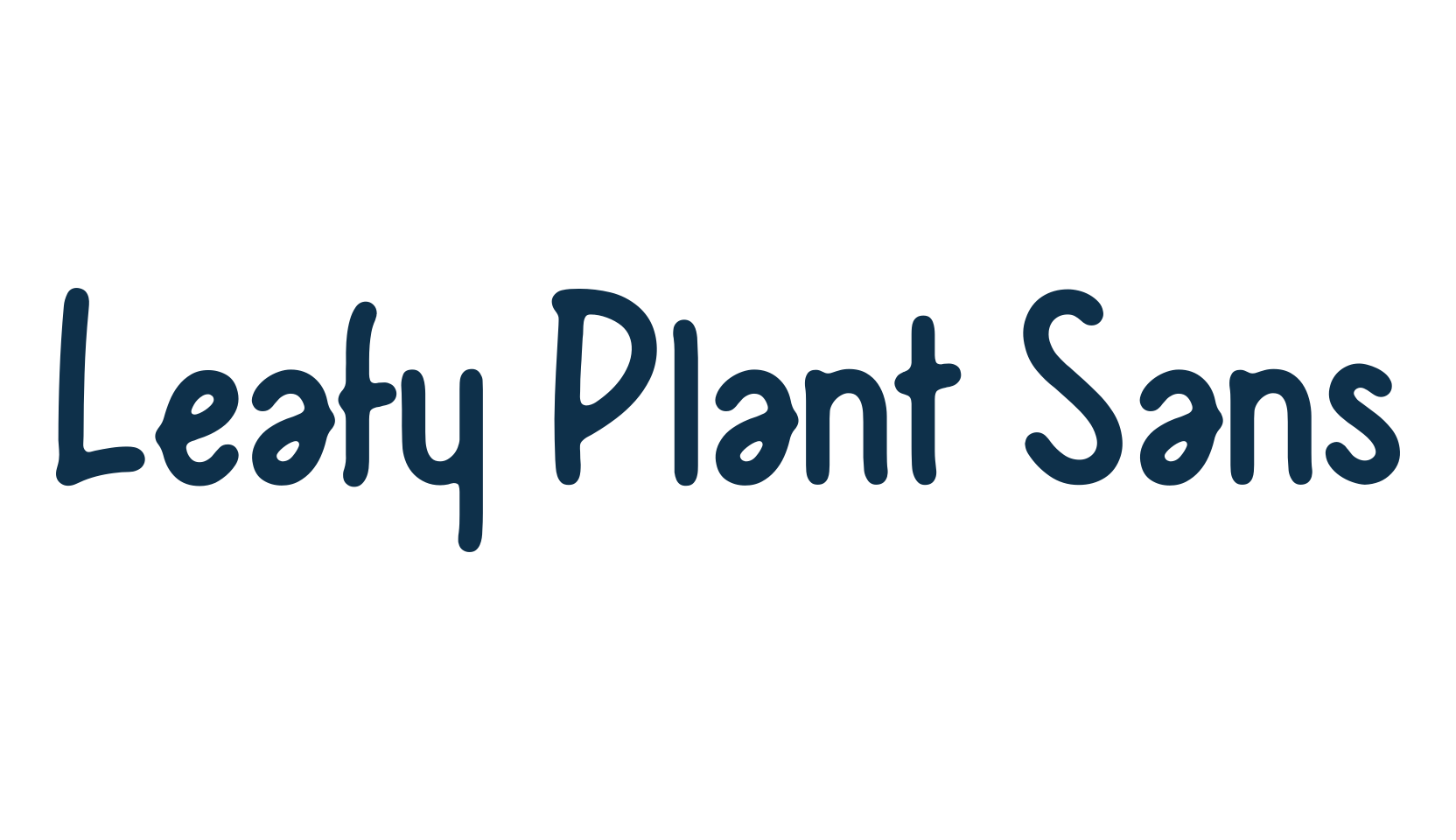 Leafy Plant Sans, script handwritten fancy decorative calligraphy font preview