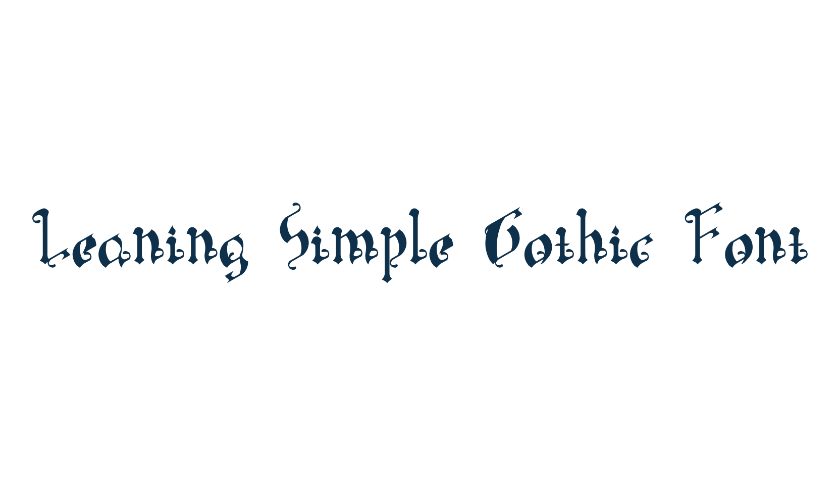 Leaning Simple Gothic Font, various font preview