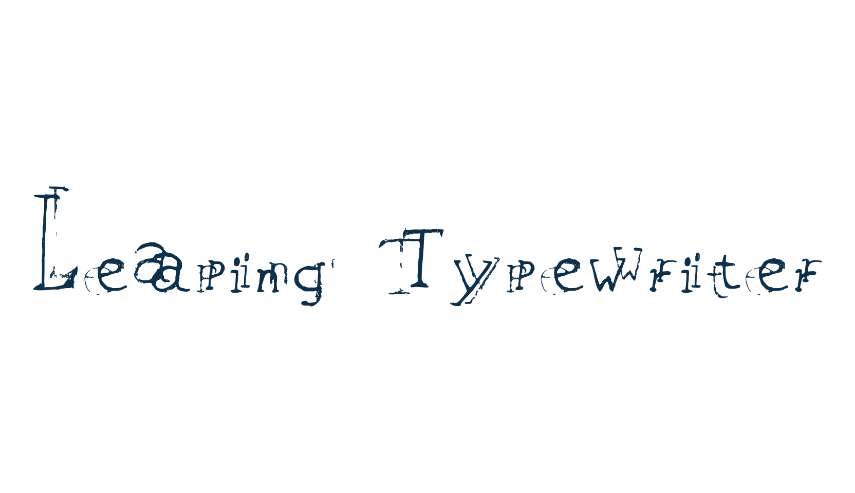 Leaping Typewriter, typewriter font preview