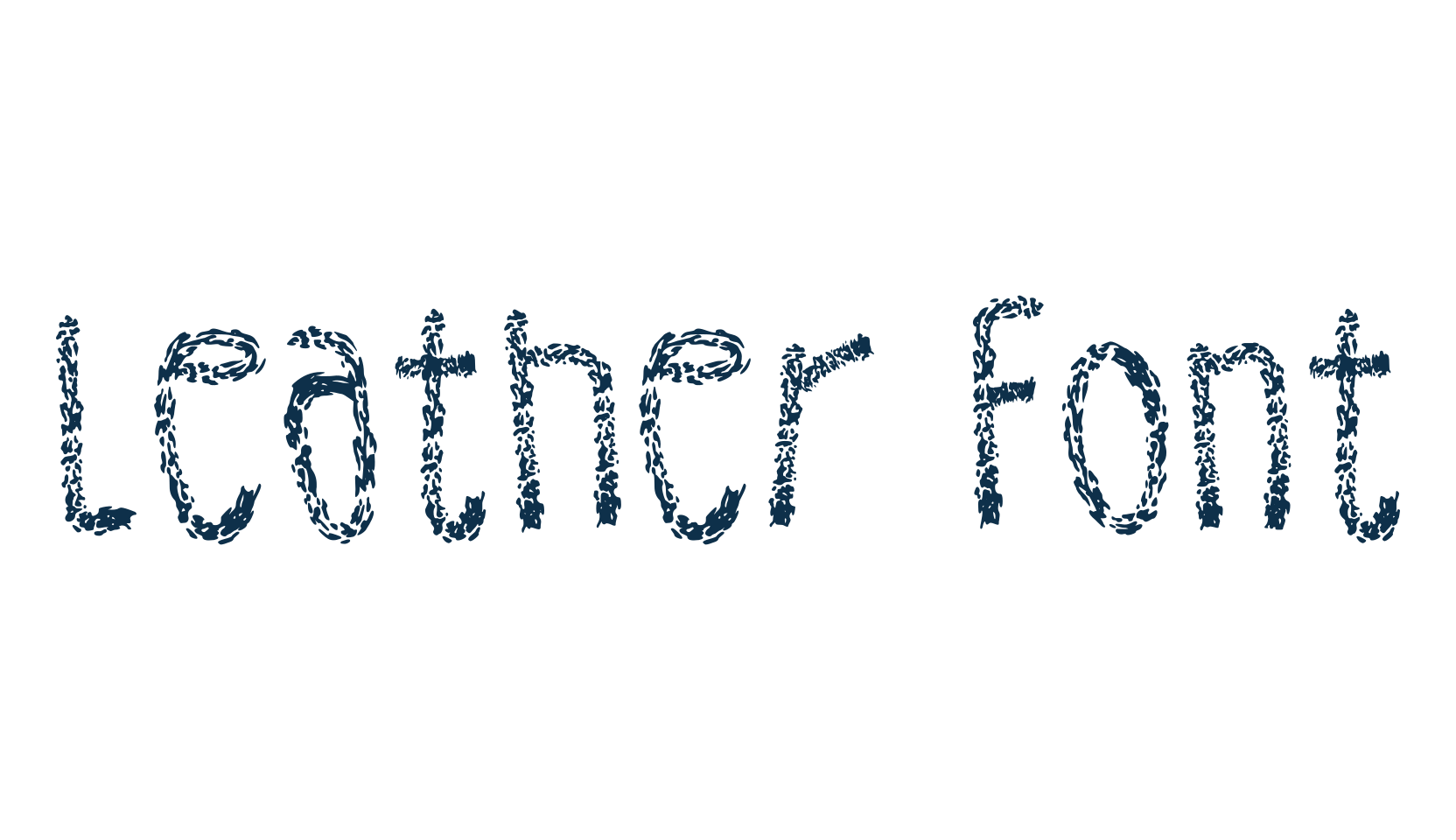 Leather Font, eroded font preview