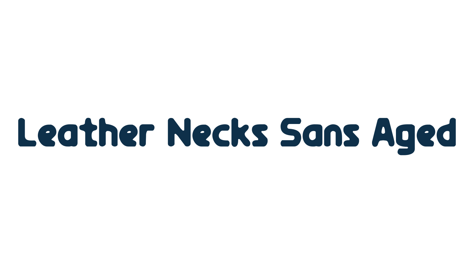 Leather Necks Sans Aged, various font preview