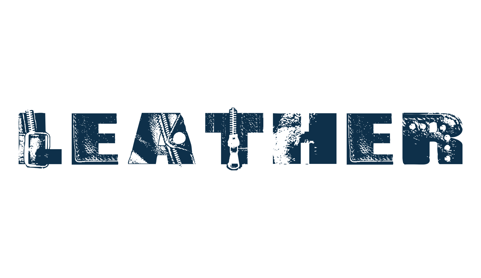 Leather, decorative font preview