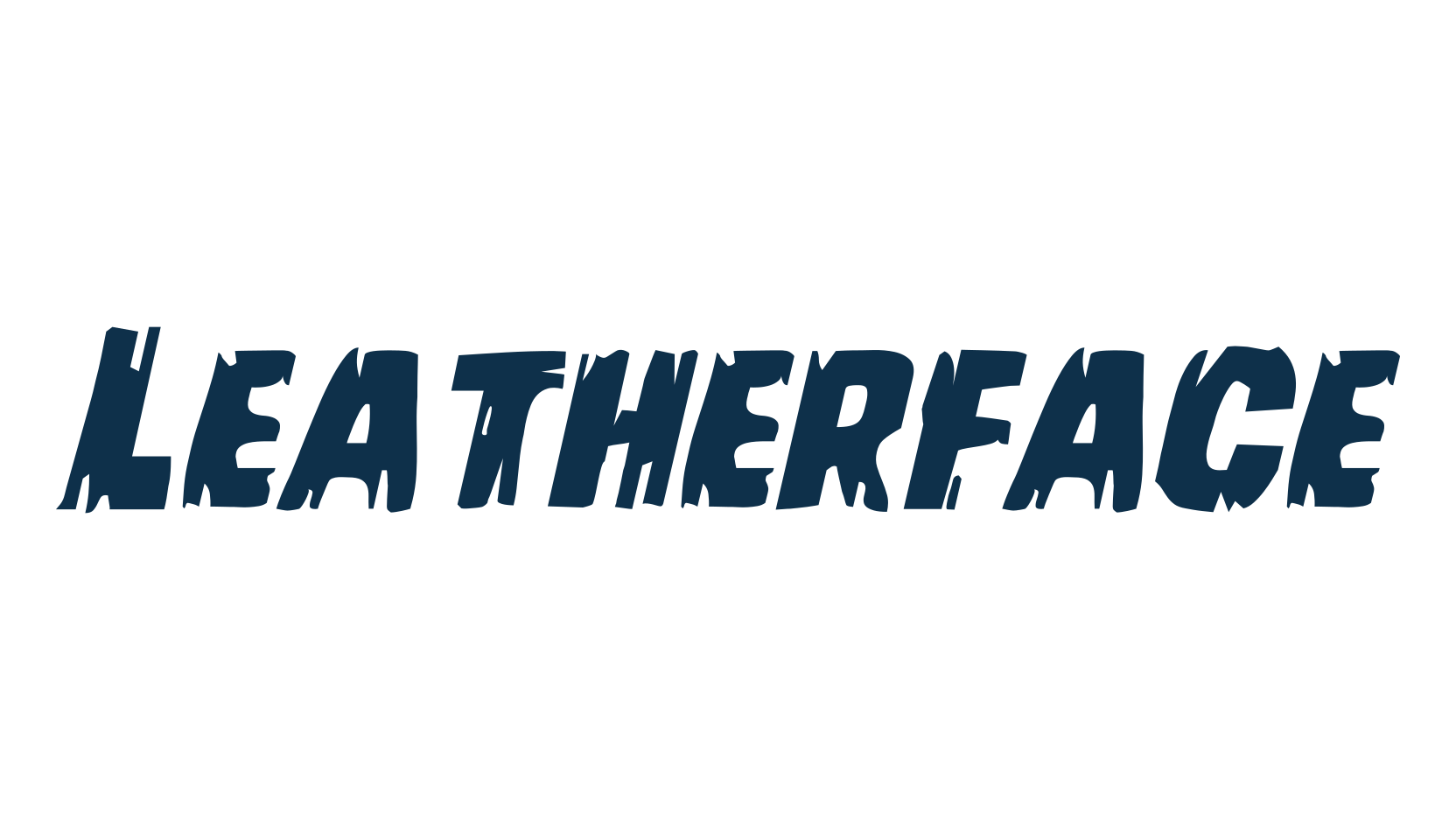 Leatherface, holiday halloween fancy decorative horror font preview