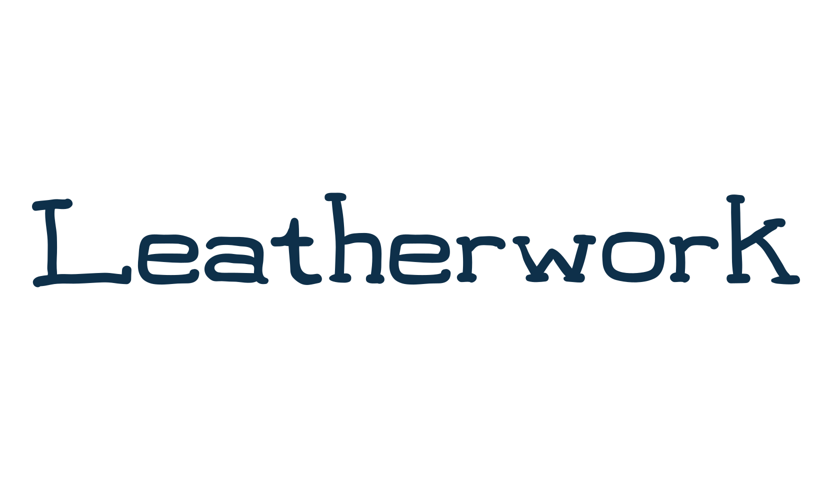 Leatherwork, various font preview
