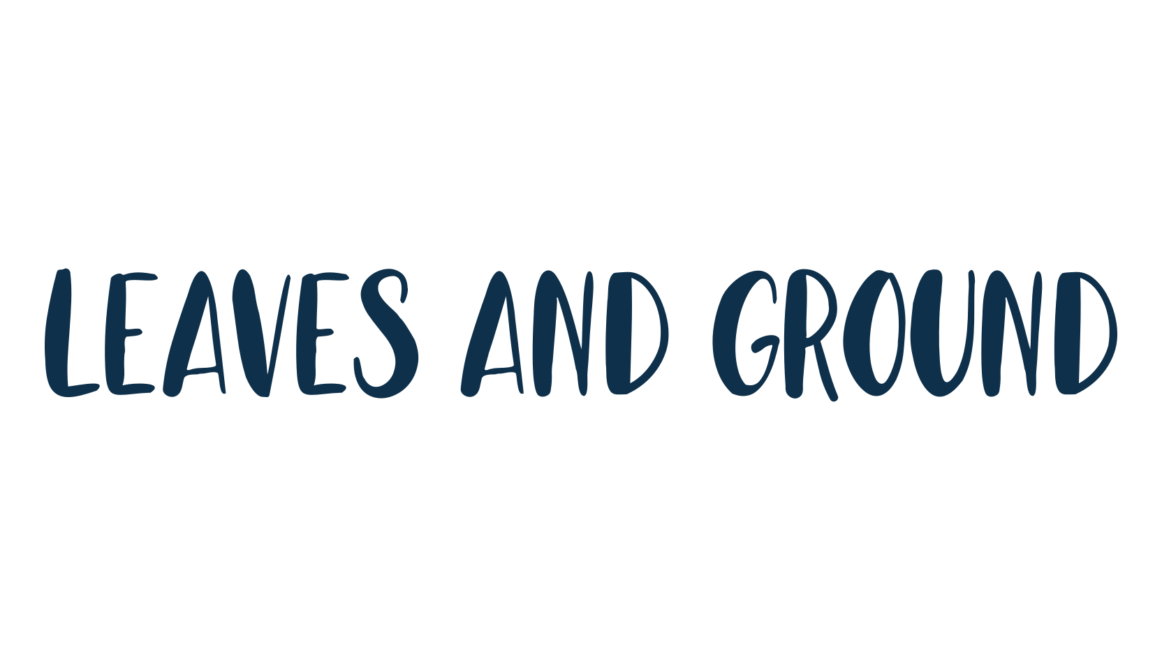 Leaves And Ground, brush font preview