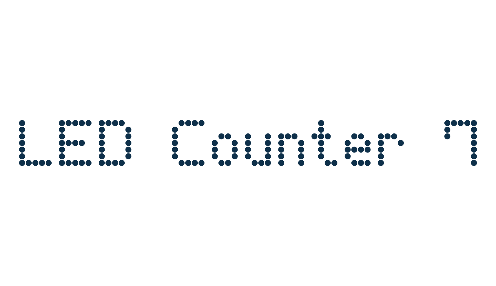 LED Counter 7, techno lcd sci-fi font preview