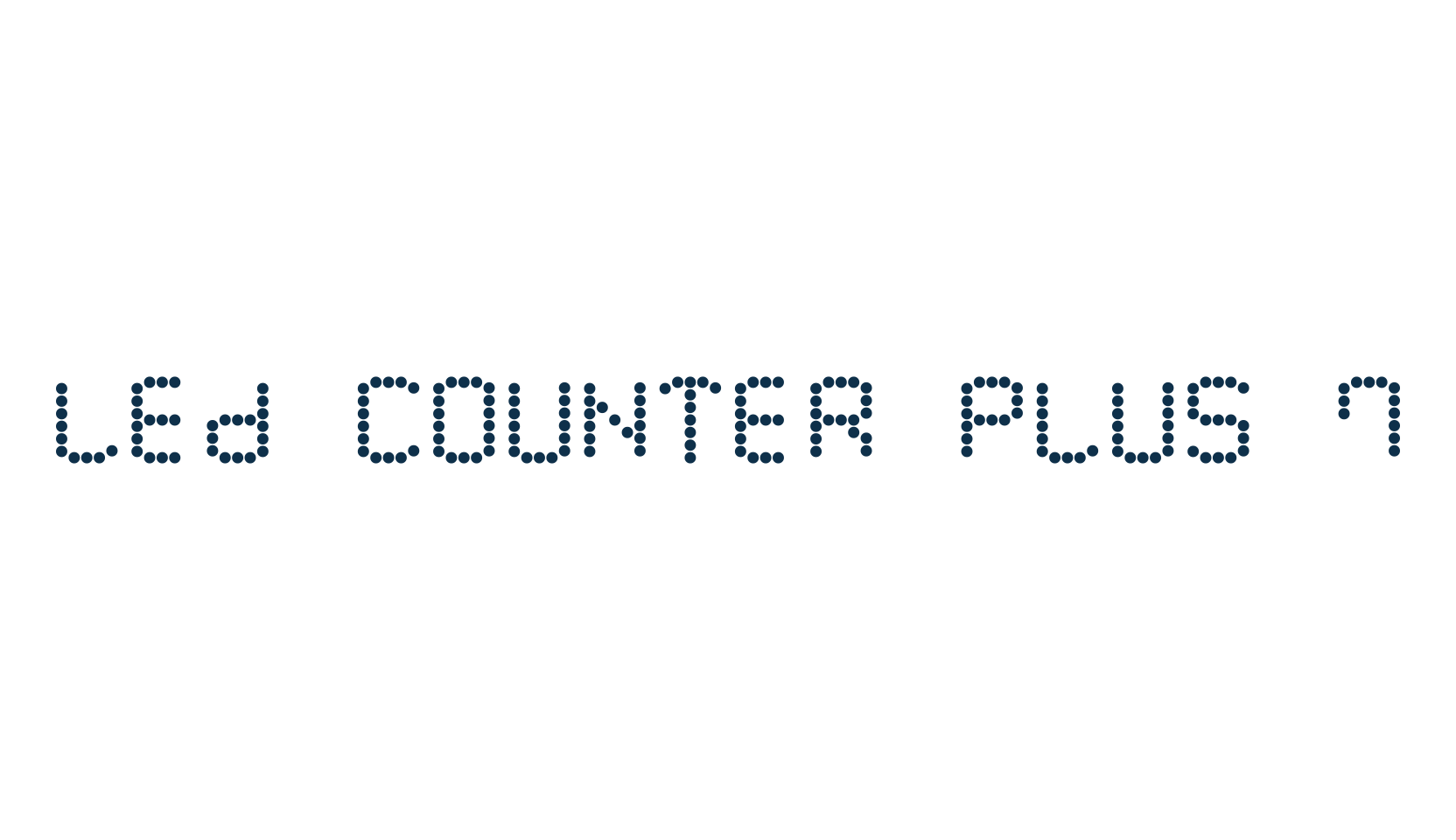 LED Counter Plus 7, lcd font preview