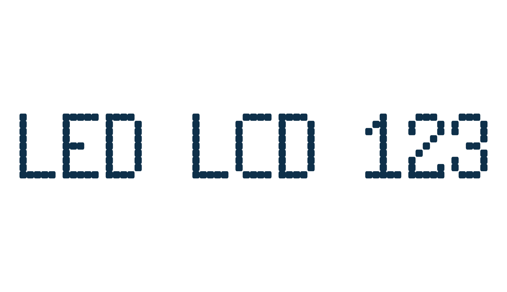 LED LCD 123, lcd font preview