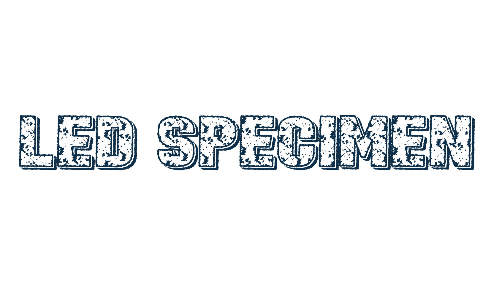 Led Specimen, fancy eroded decorative font preview