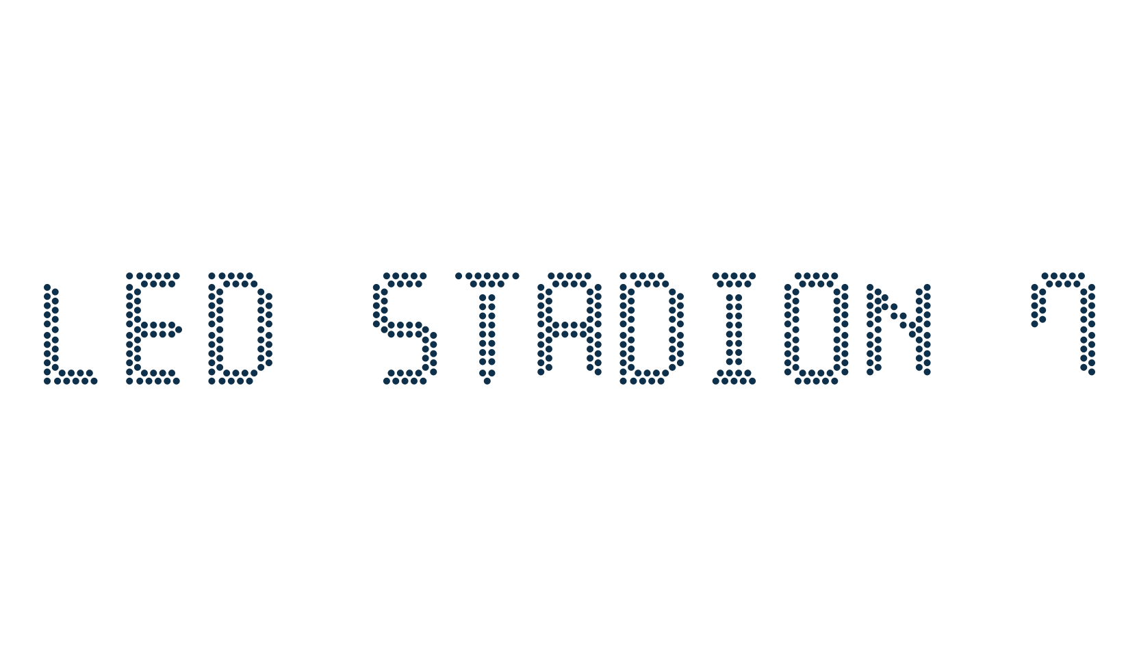 LED Stadion 7, techno lcd sci-fi font preview
