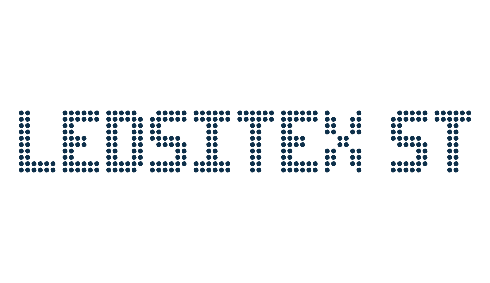 Ledsitex ST, techno lcd sci-fi font preview