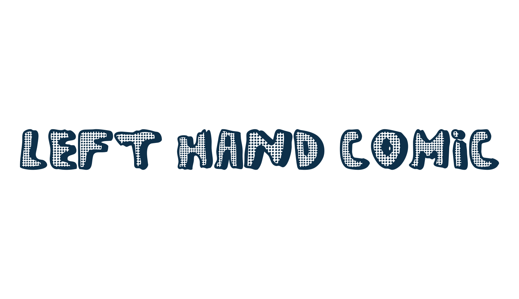 Left Hand Comic, cartoon font preview
