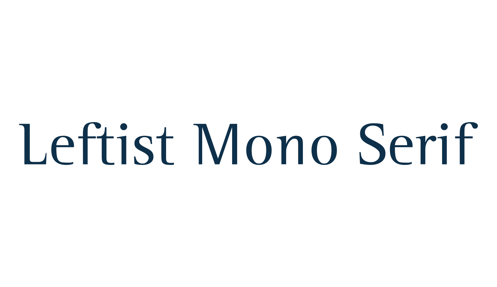 Leftist Mono Serif, basic serif font preview