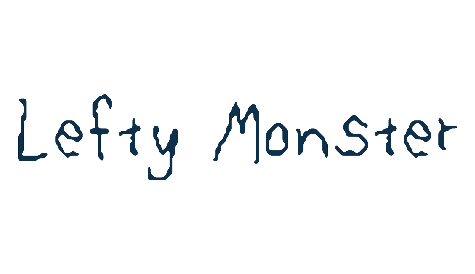 Lefty Monster, handwriting font preview
