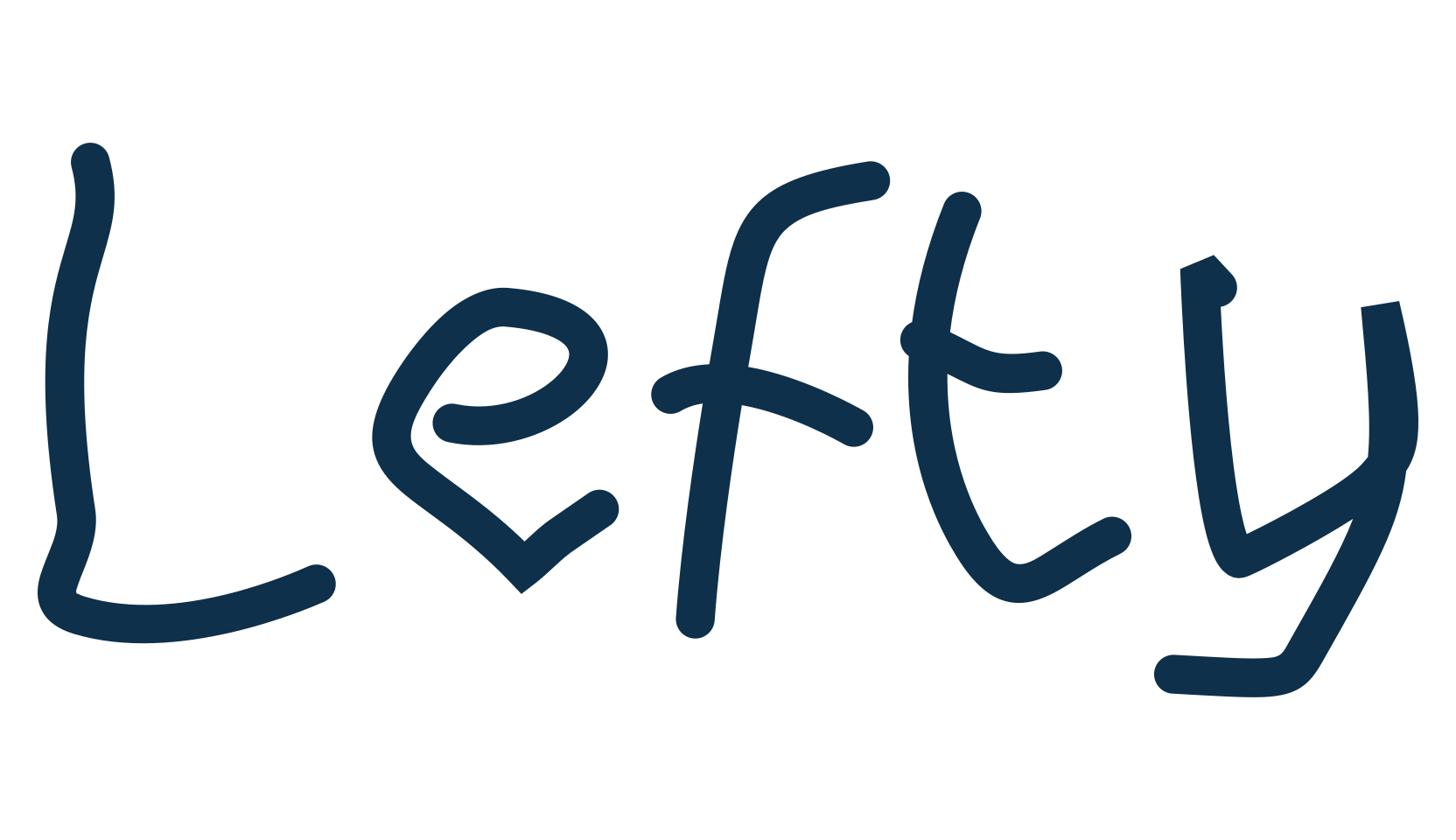 Lefty, script handwritten fancy decorative calligraphy font preview