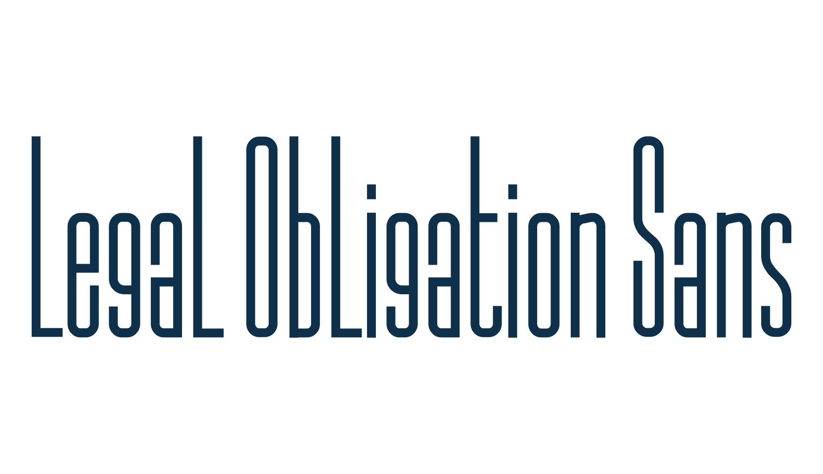 Legal Obligation Sans, basic sans serif font preview