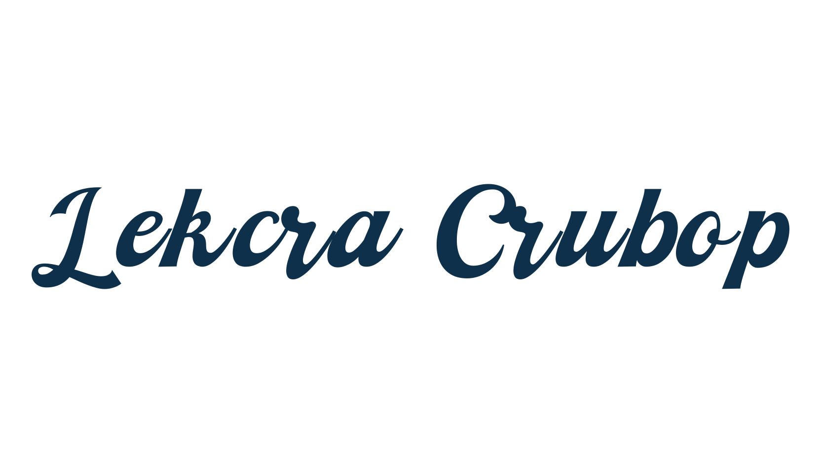 Lekcra Crubop, fancy old school decorative script calligraphy font preview