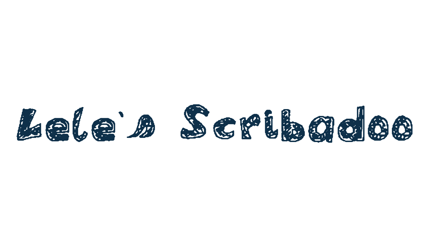Lele's Scribadoo, cartoon font preview