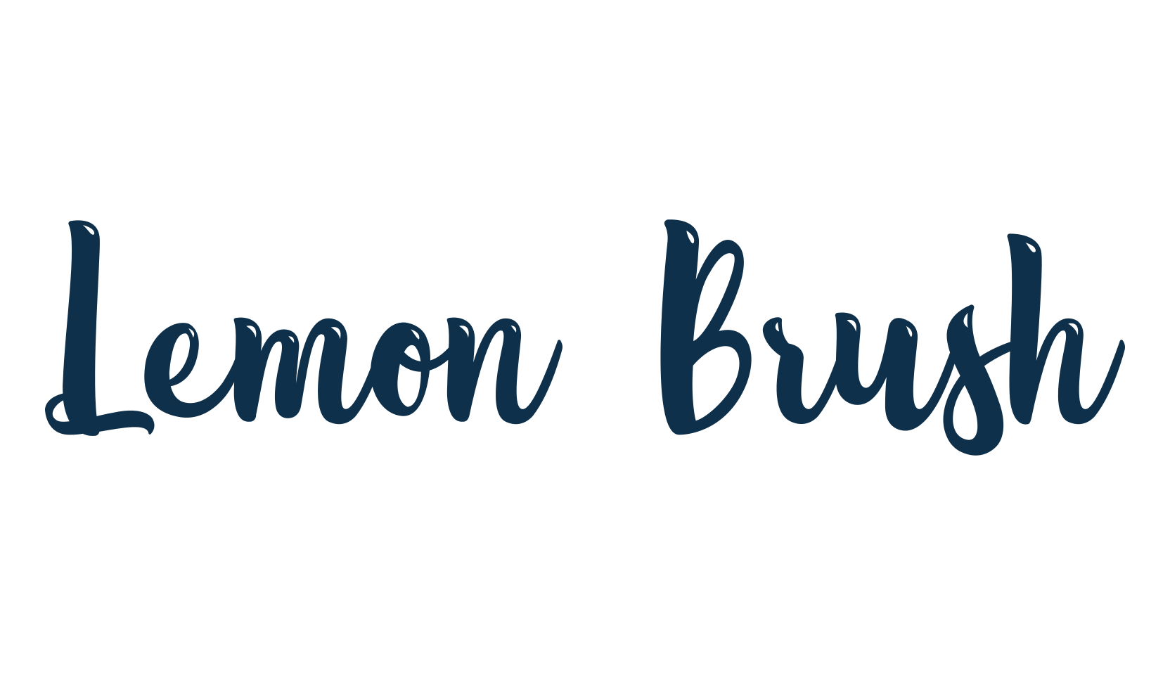 Lemon Brush, various font preview