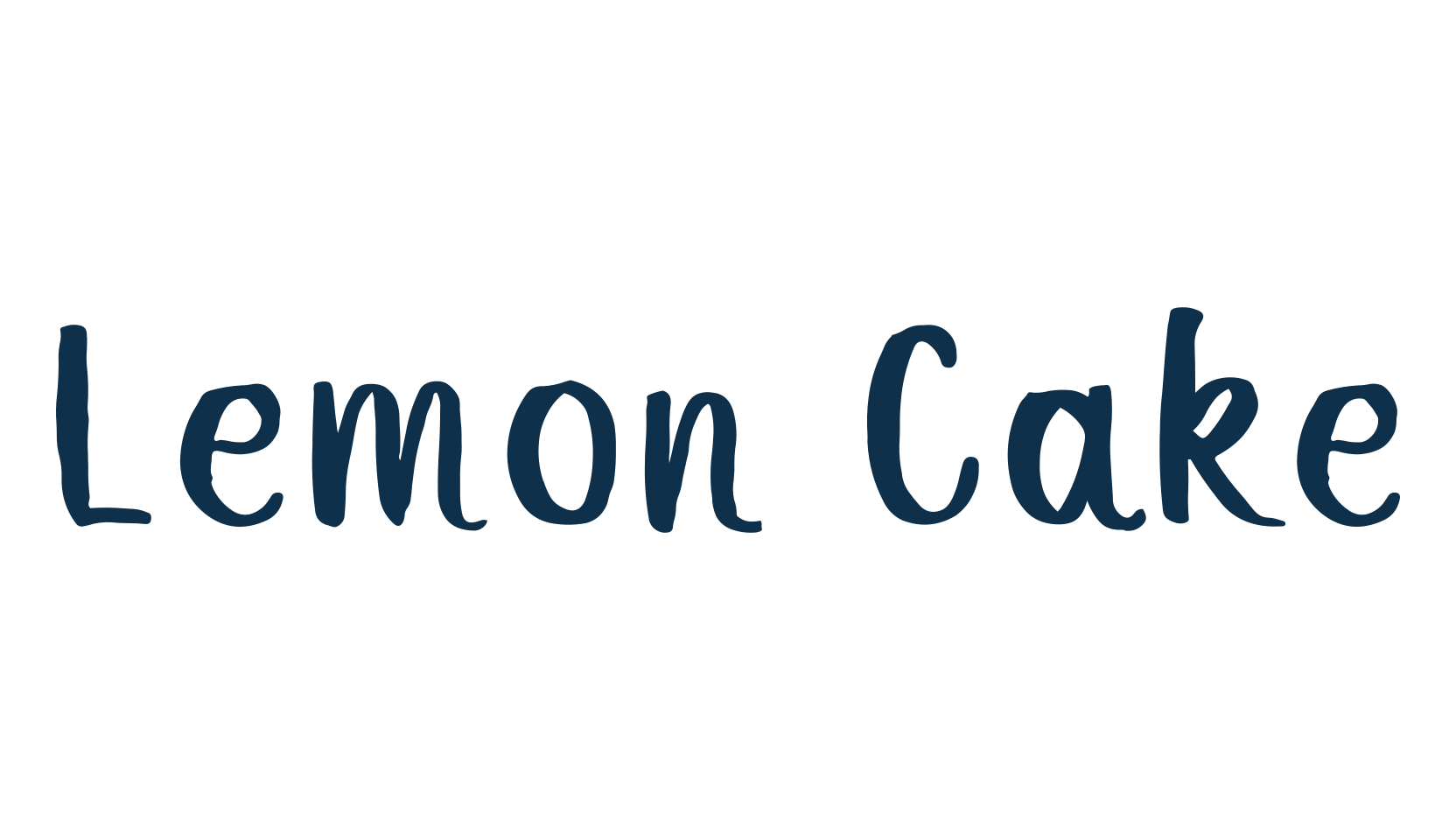 Lemon Cake, brush font preview