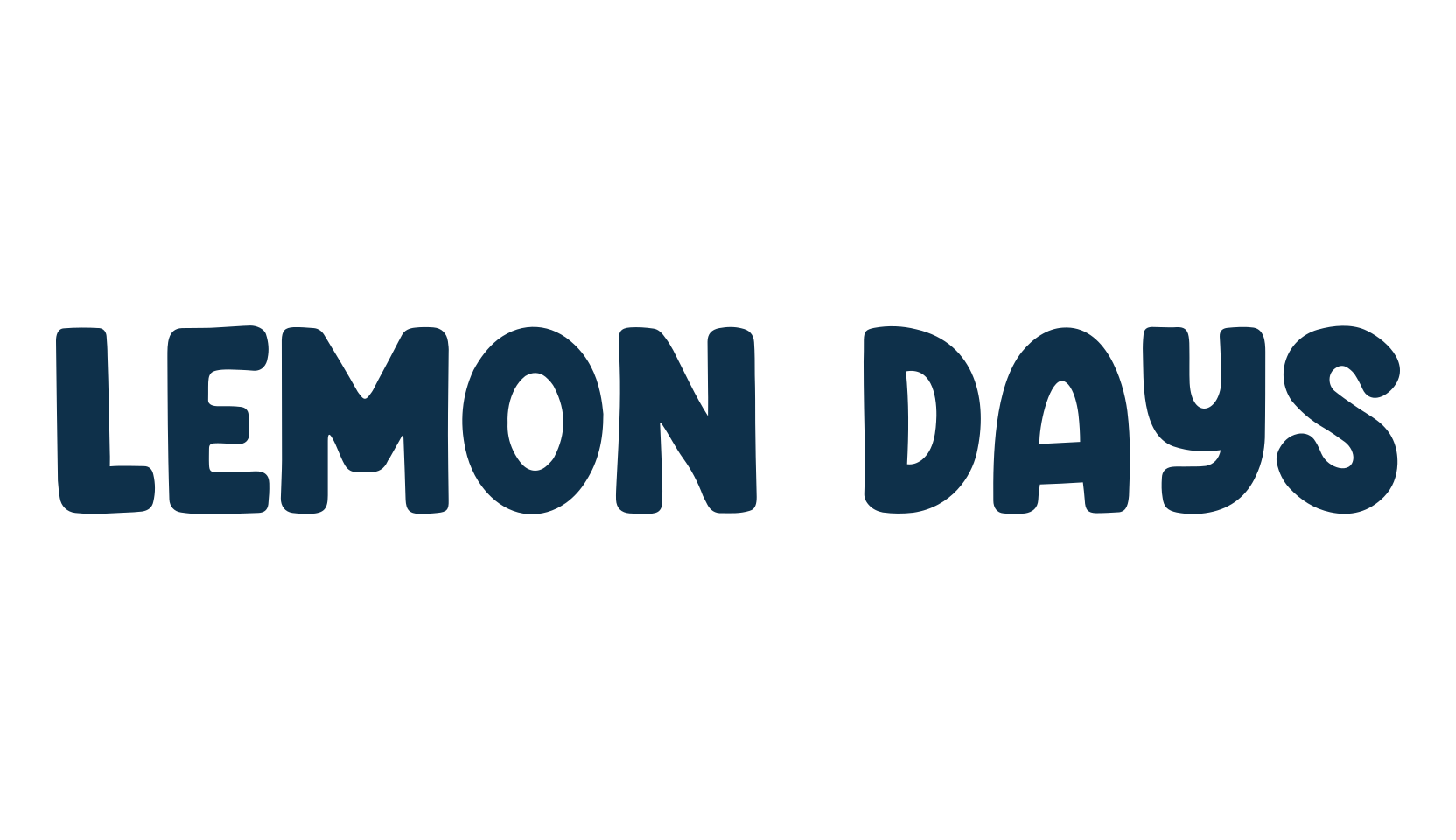Lemon Days, cartoon font preview