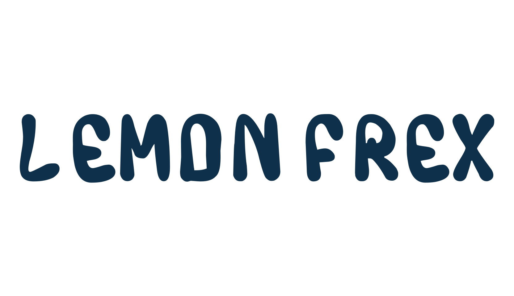 Lemon Frex, cartoon font preview
