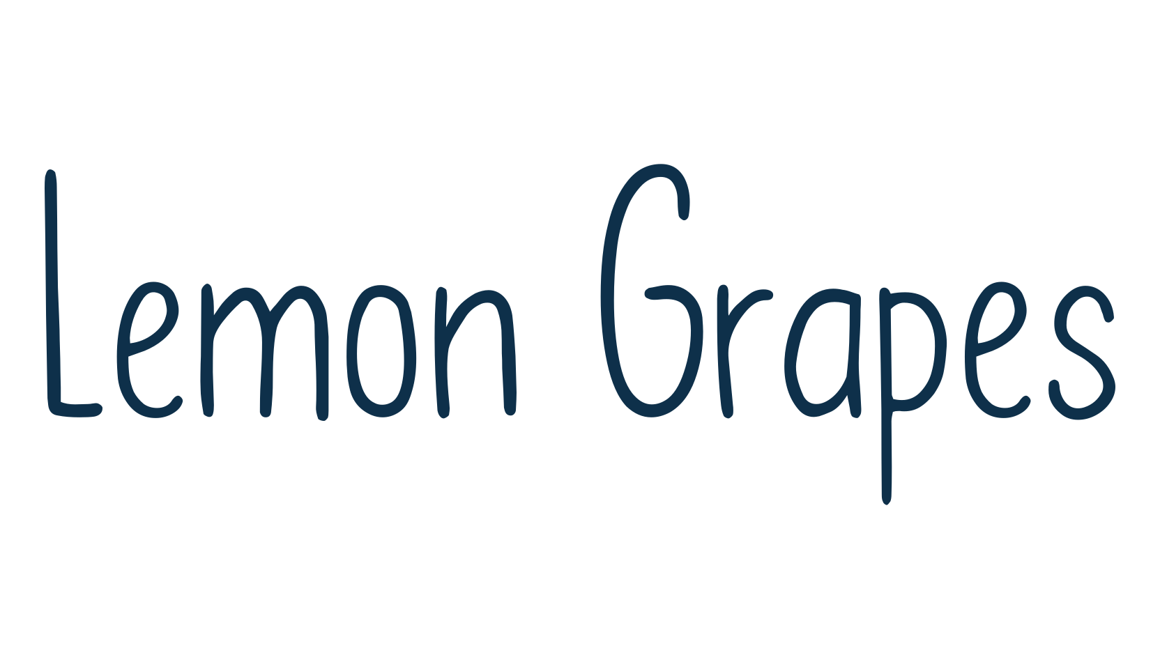Lemon Grapes, fancy decorative font preview