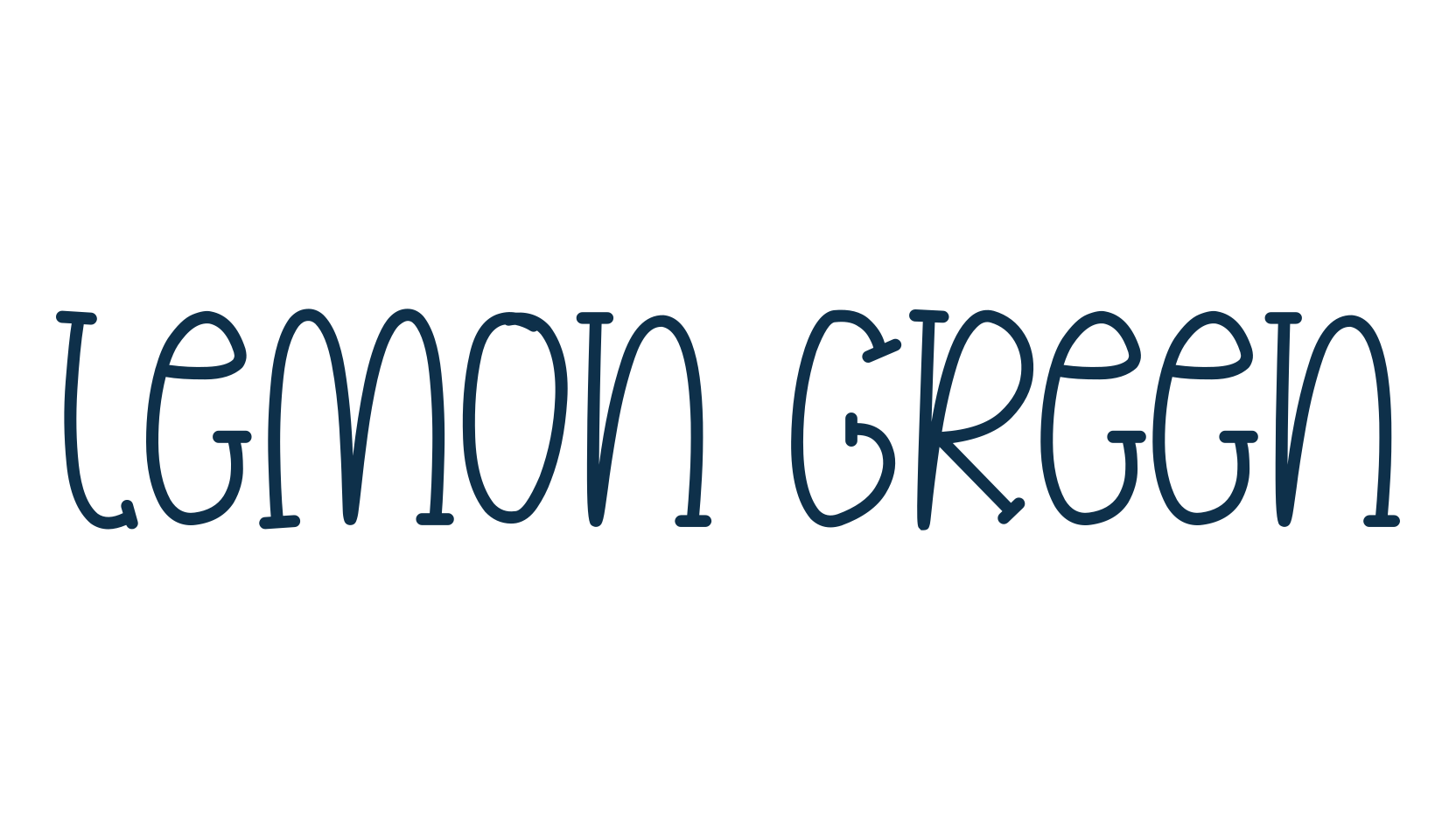 Lemon Green, fancy various decorative font preview
