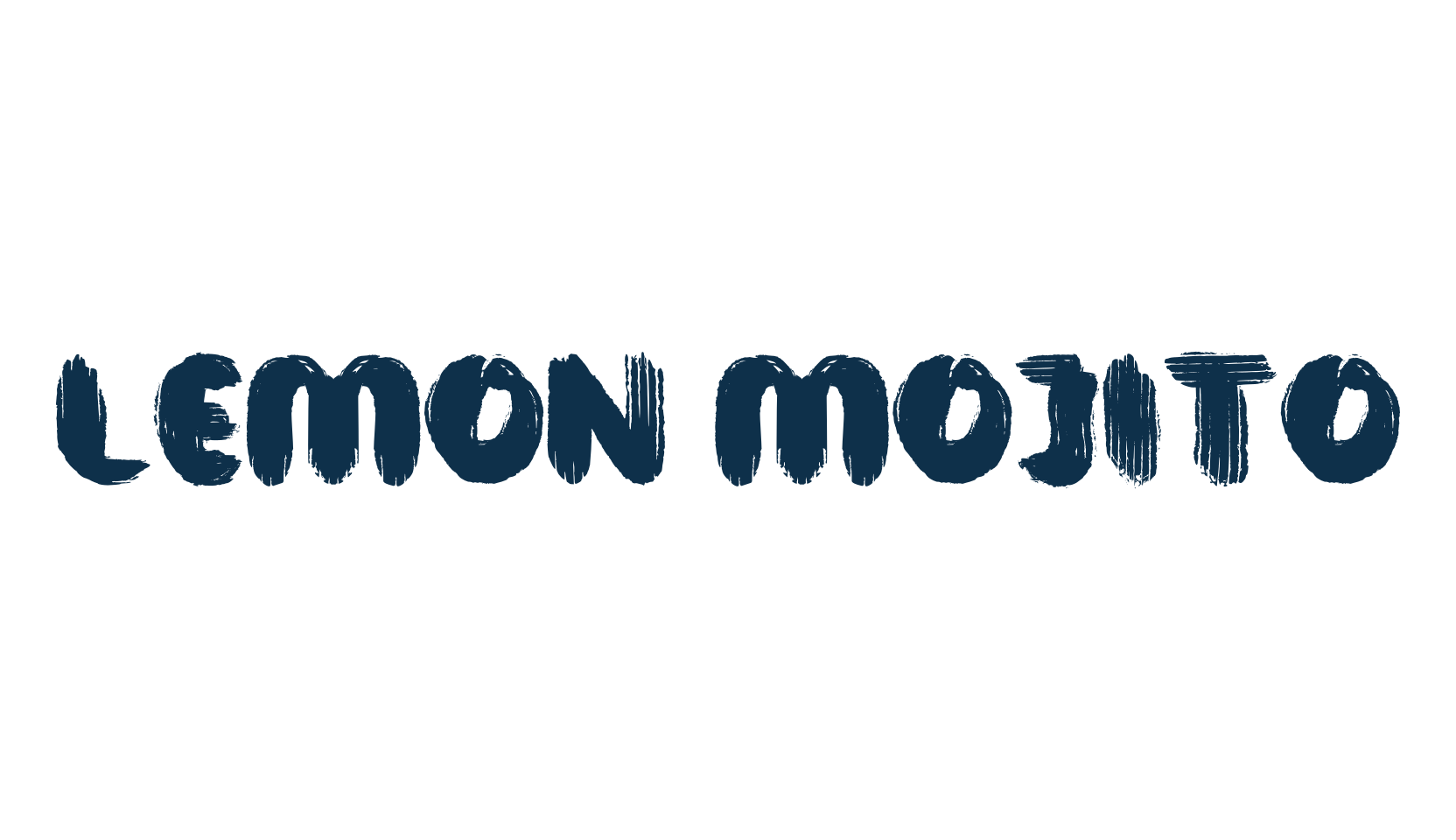Lemon Mojito, brush font preview