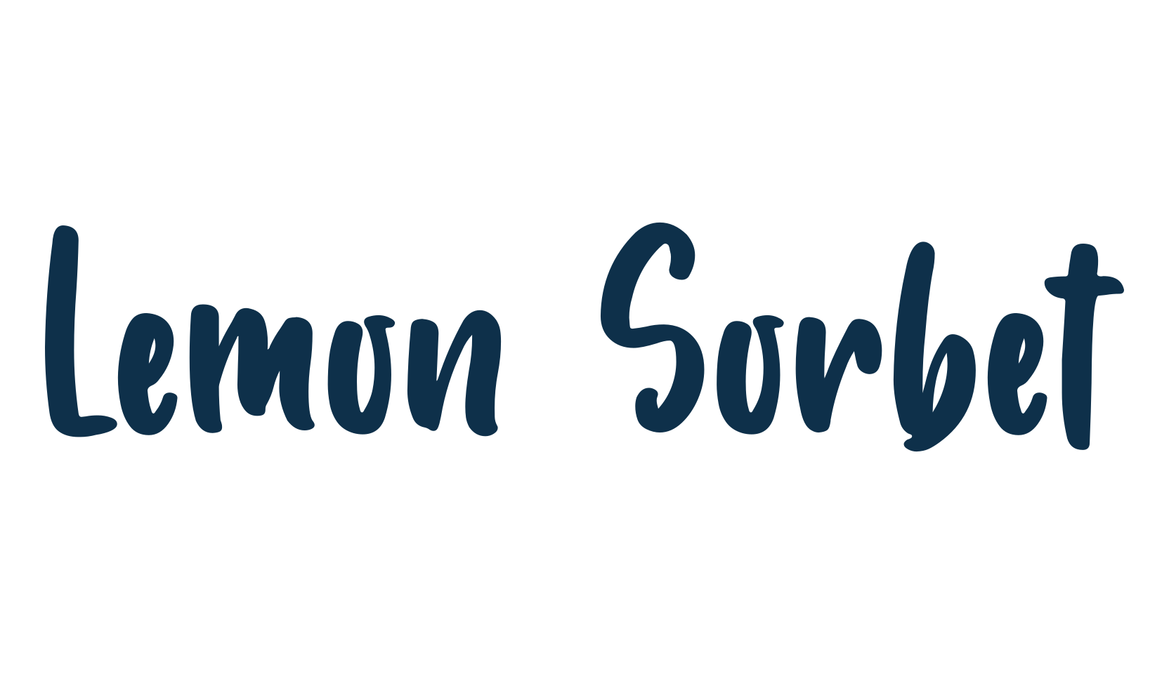 Lemon Sorbet, handwriting font preview