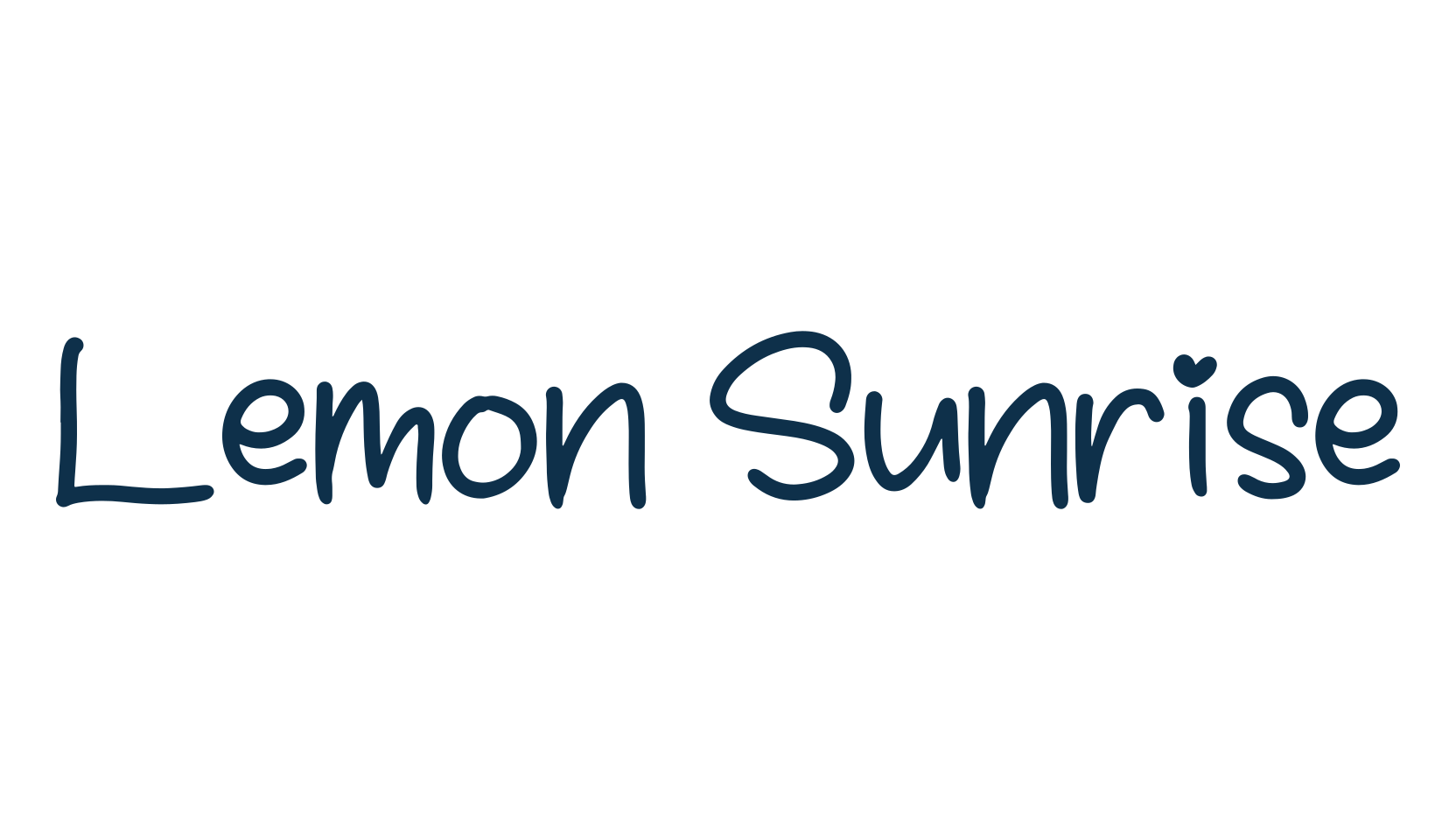 Lemon Sunrise, handwriting font preview