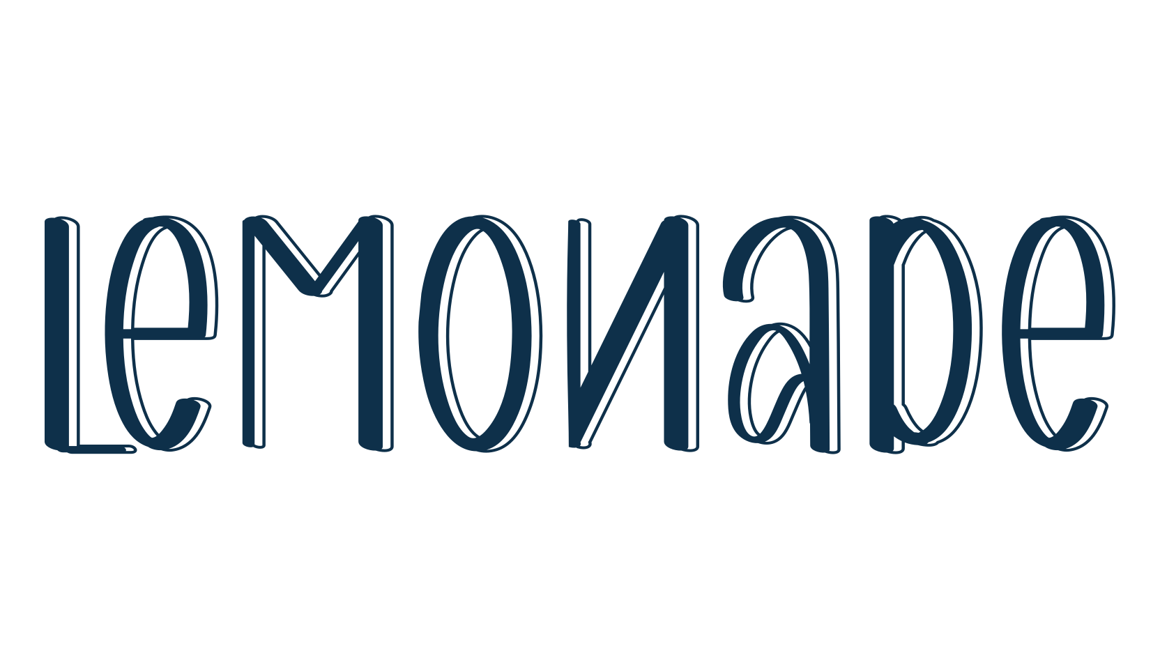 Lemonade (lemonade-4), various font preview