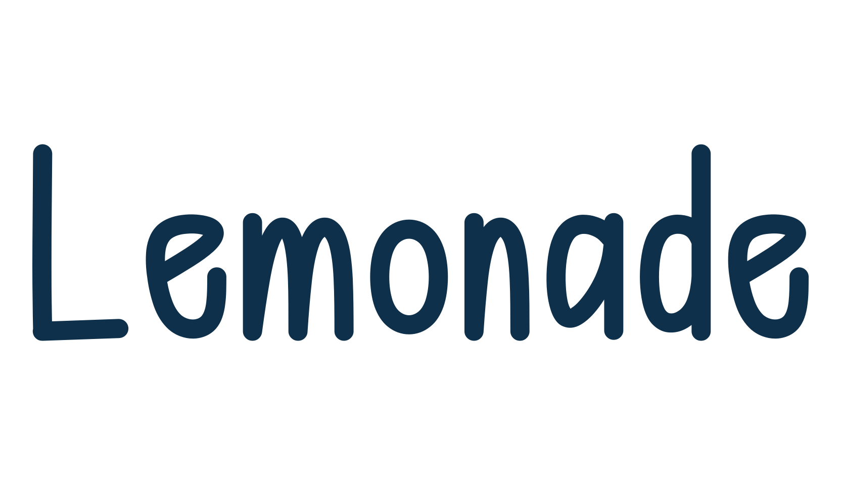 Lemonade (lemonade-6), handwriting font preview