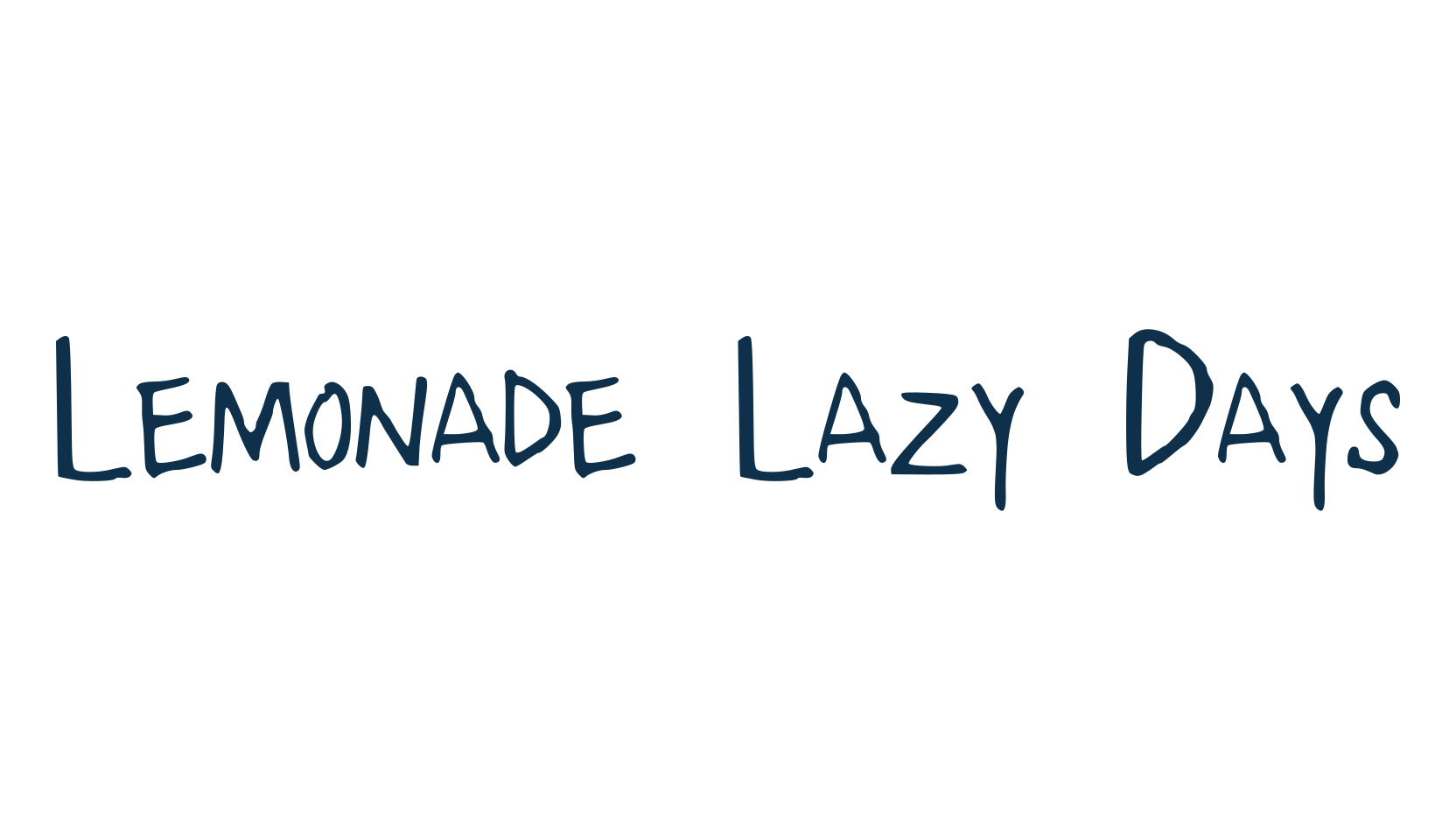 Lemonade Lazy Days, handwriting font preview