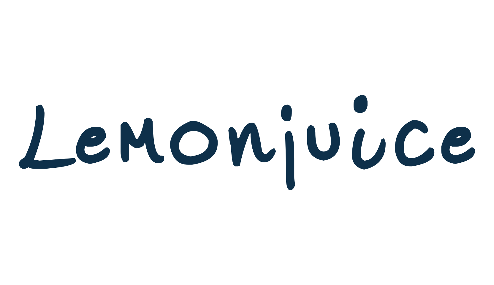 Lemonjuice, handwriting font preview
