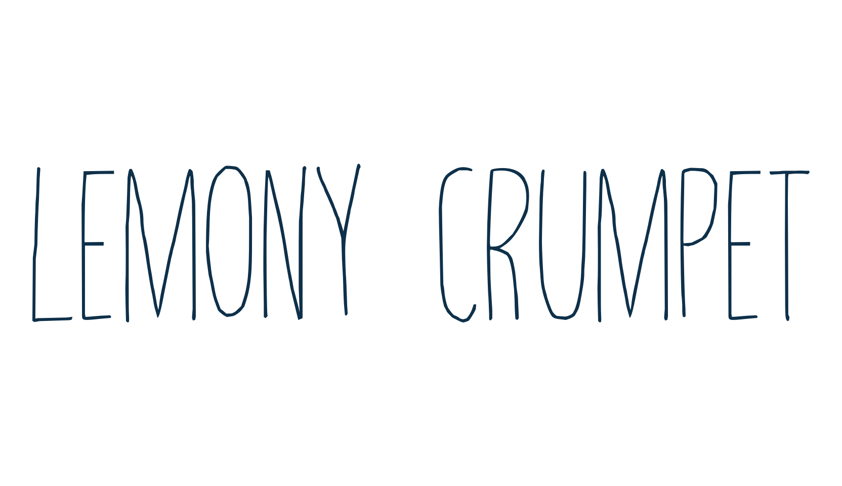 Lemony Crumpet, script handwritten fancy decorative calligraphy font preview