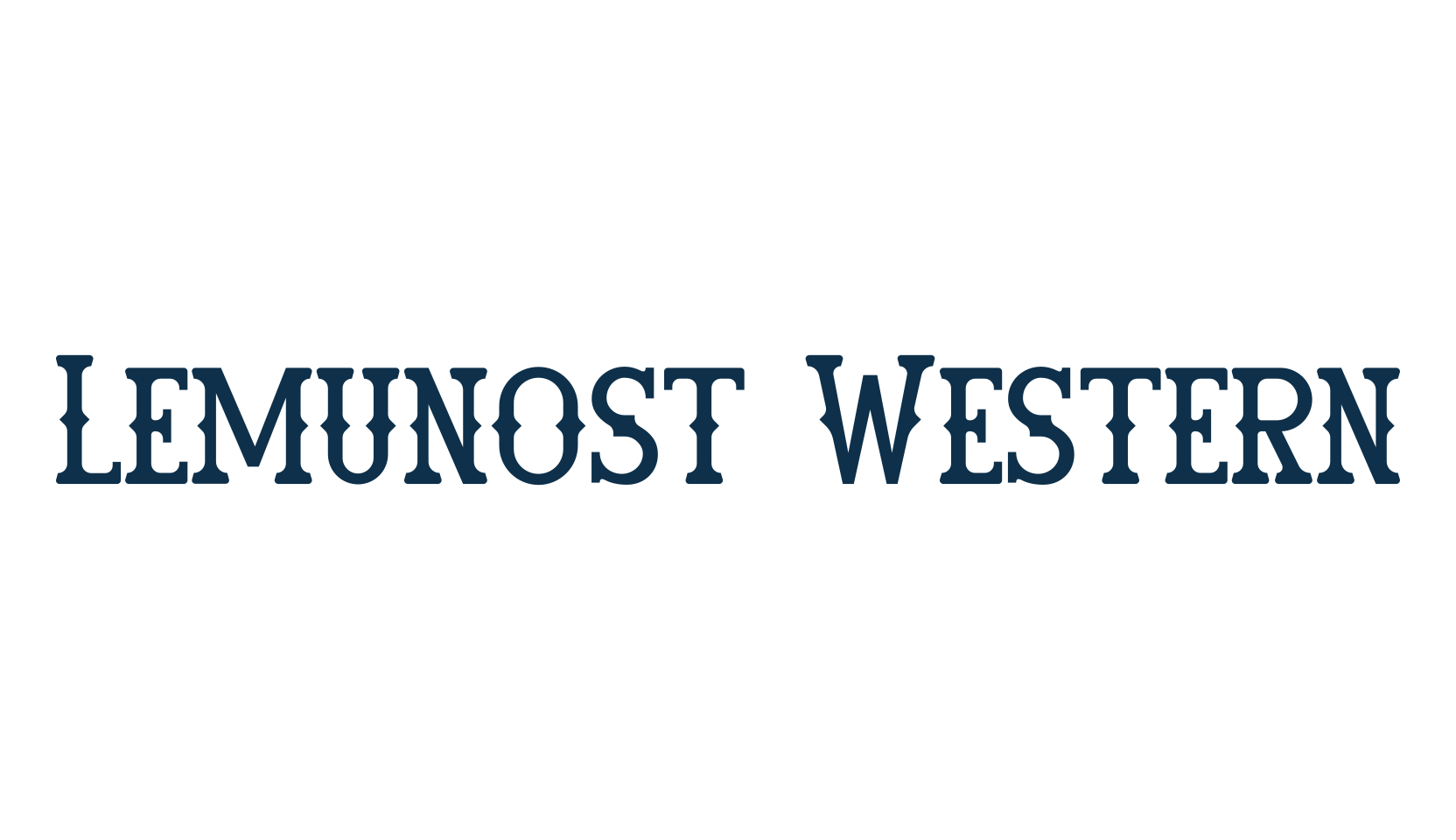 Lemunost Western, fancy western decorative font preview